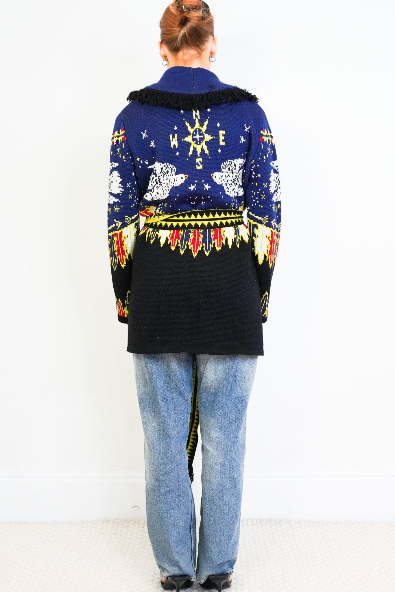 Hayley Menzies Blue Belted Cardigan RRP £380 | Authentic Preloved - Reloved Again