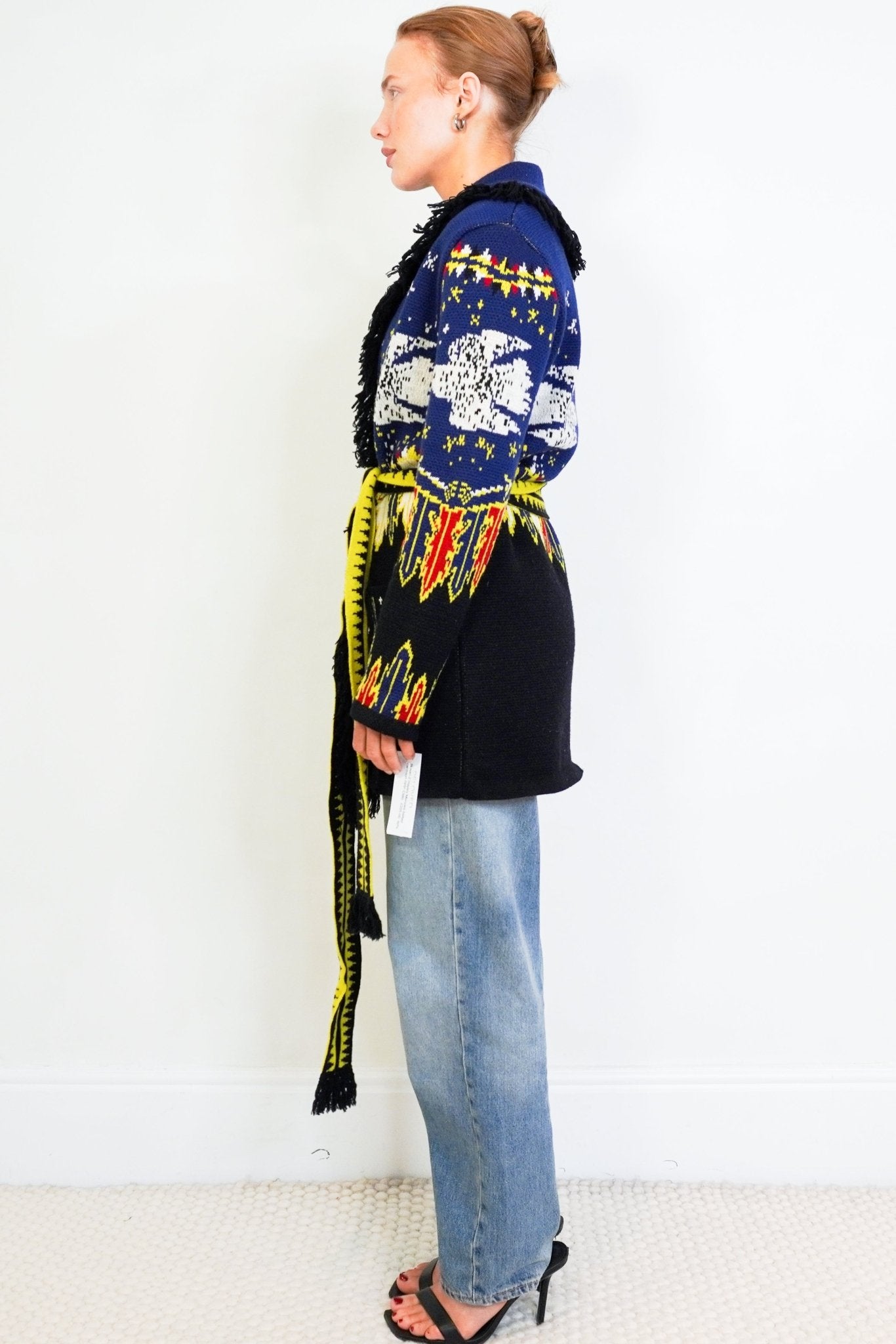 Hayley Menzies Blue Belted Cardigan RRP £380 | Authentic Preloved - Reloved Again