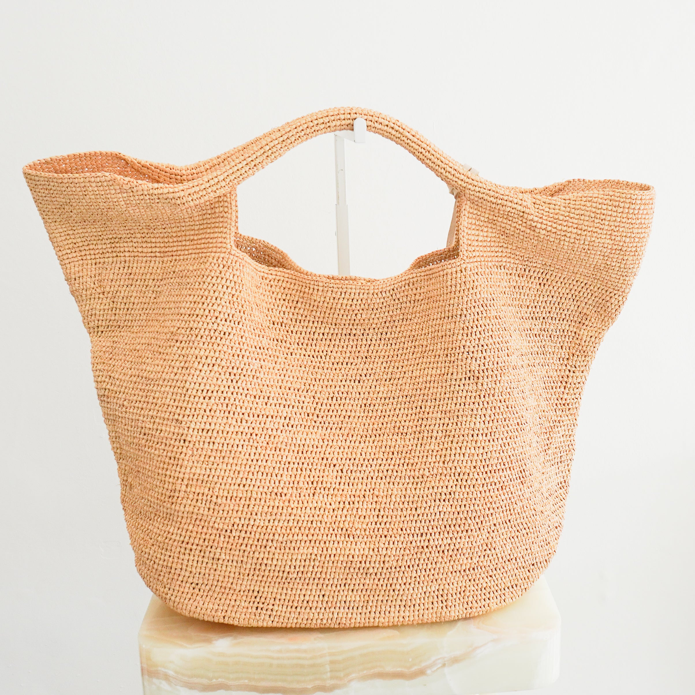 Heidi Klein Grace Bay Raffia Bucket Bag back photo chelsea london