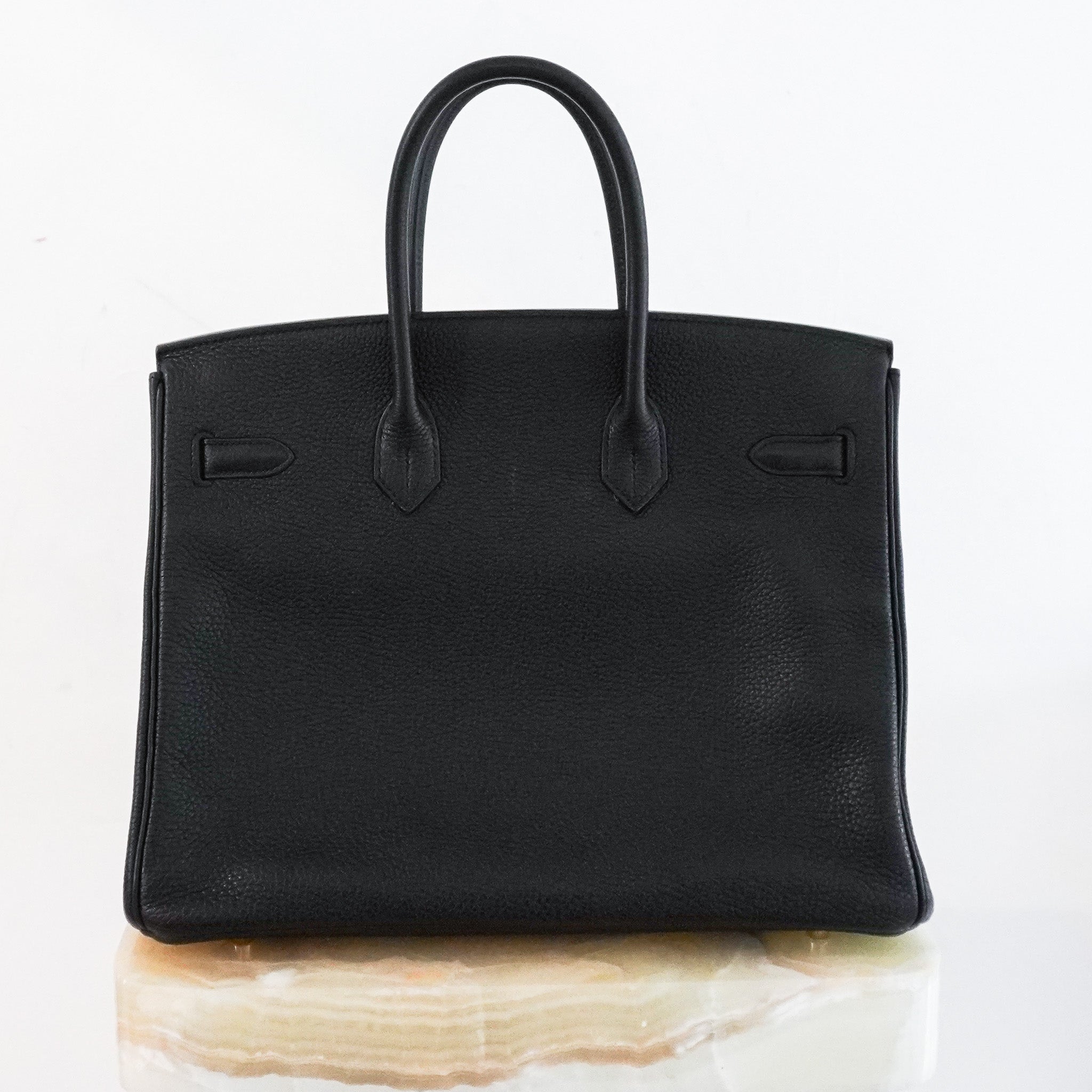 Hermès Birkin 35 Retourne Togo Noir with Gold Hardware | Authentic Preloved - Reloved Again