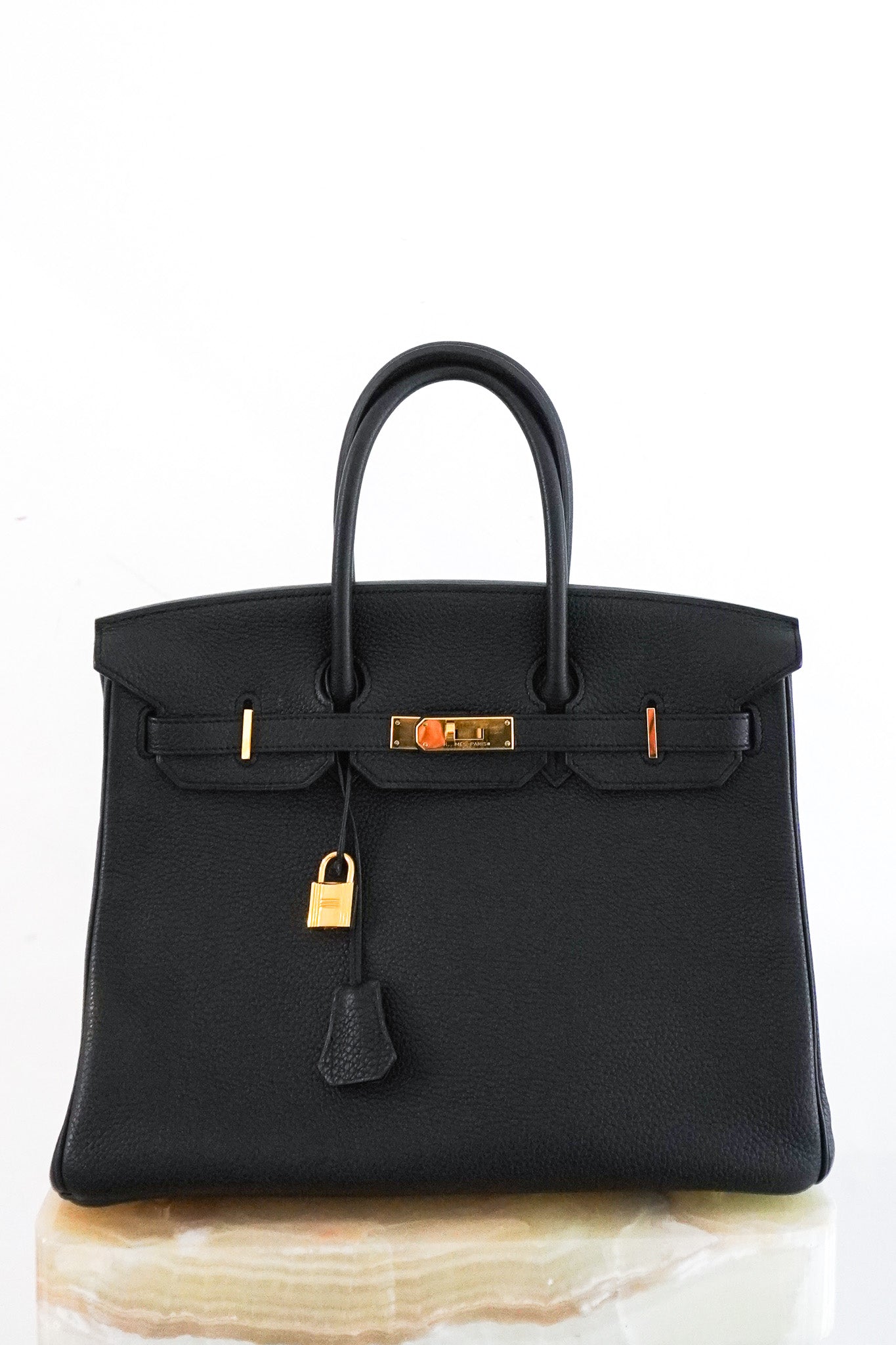Hermès Birkin 35 Retourne Togo Noir with Gold Hardware | Authentic Preloved - Reloved Again