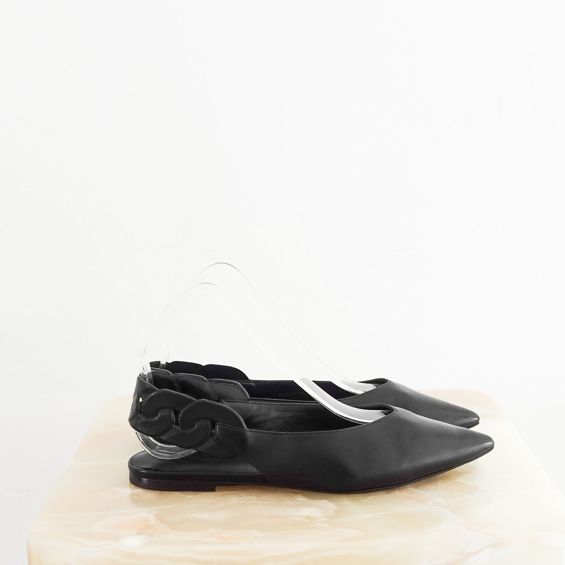 Hermès-Gabriela-Black-Slingback-Flats-with-a-Pointed-Toe-side-picture