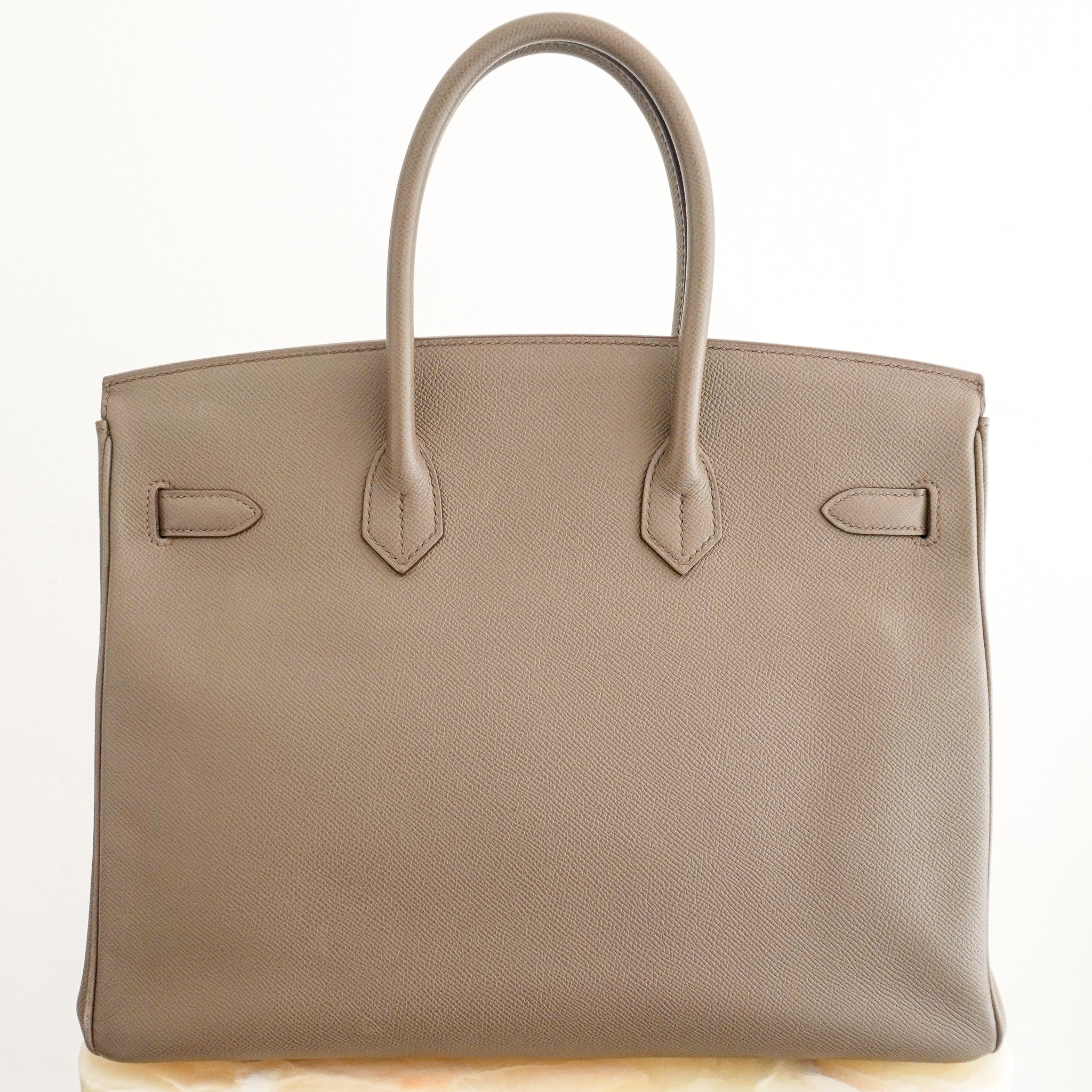 Hermès Birkin 35 Retourne in Etoupe Epsom Leather Palladium Hardware back photo
