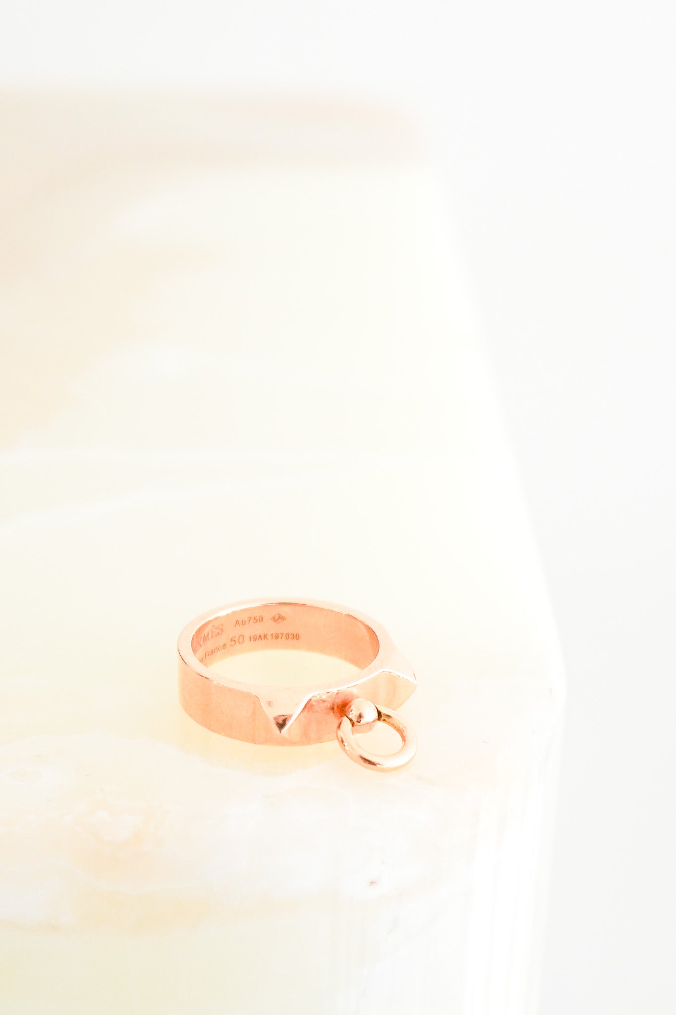 Hermès Collier Du Chien 18k Rose Gold Ring front photo