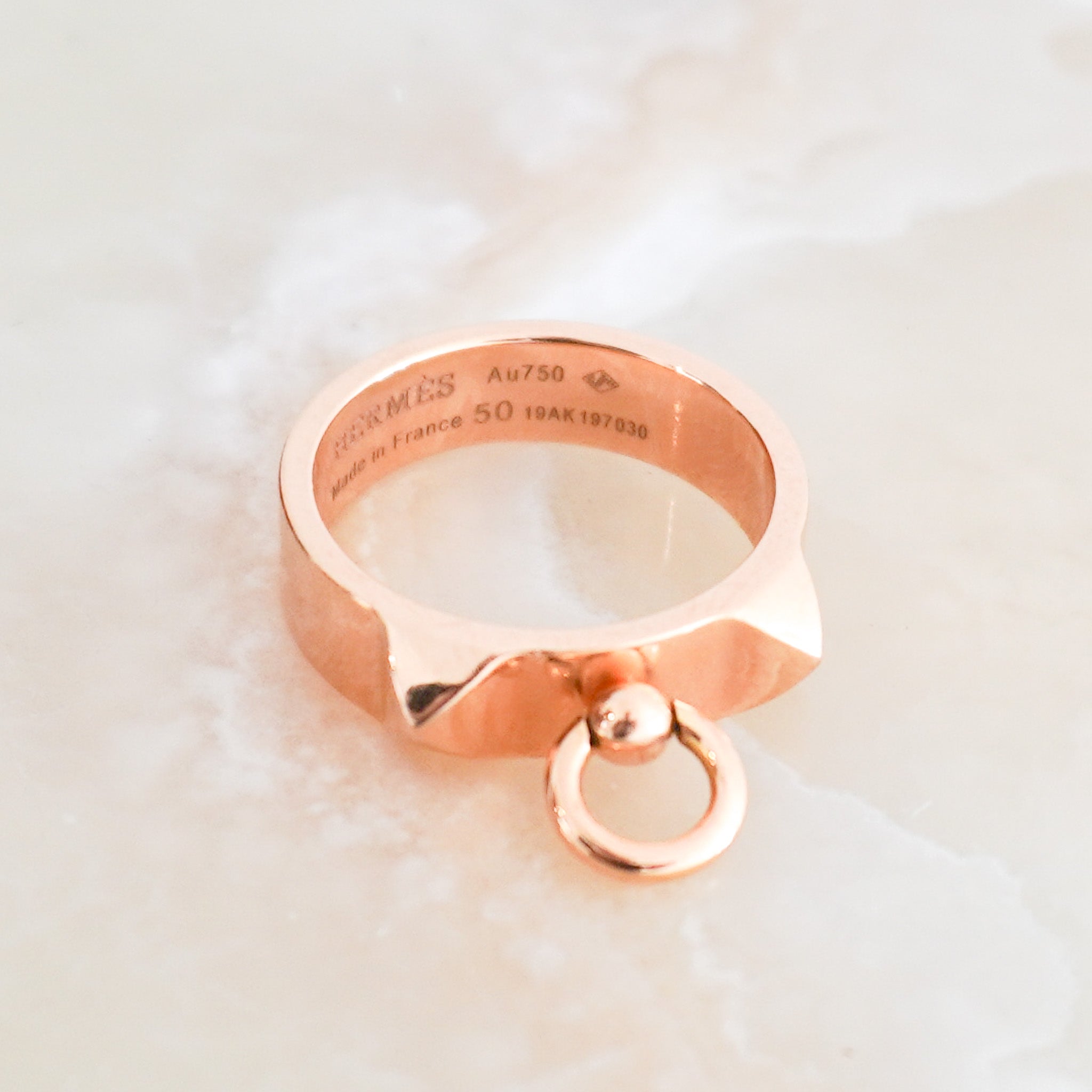 Hermès Collier Du Chien 18k Rose Gold Ring side photo