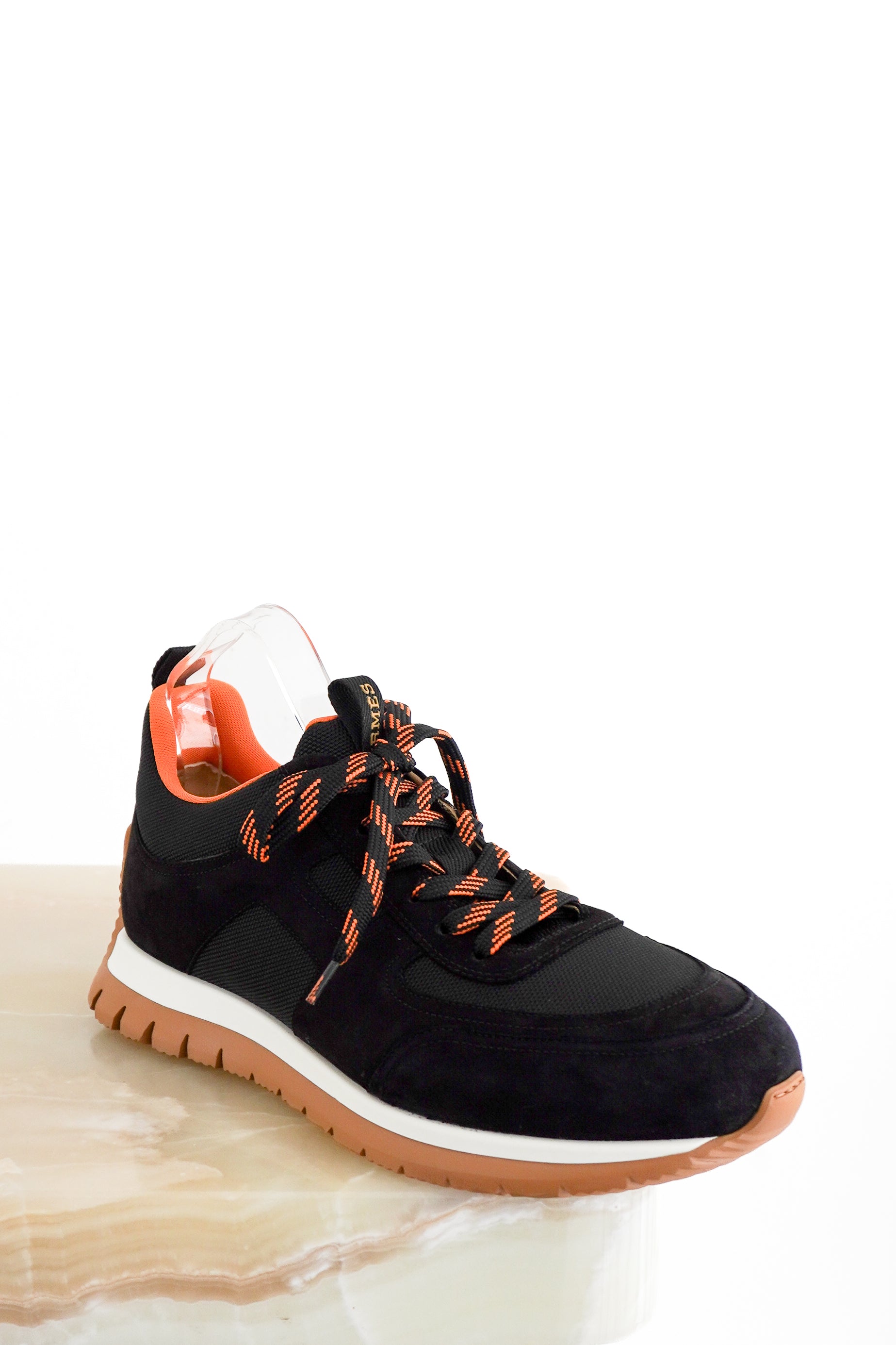 Hermès Jimmy Sneakers in Noir Black front photo chelsea london