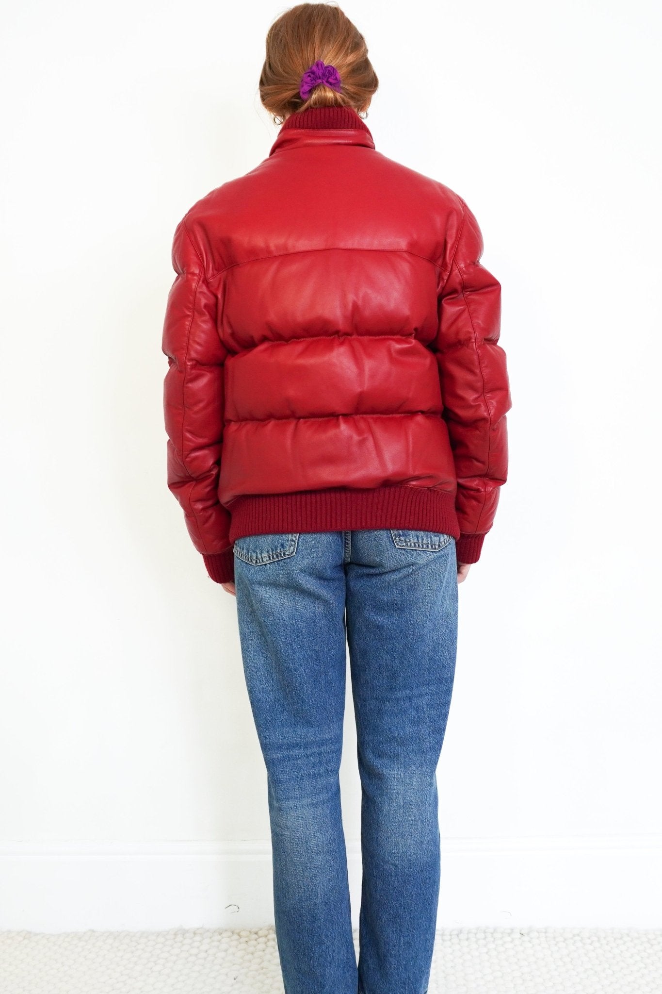 Hermès Red Lambskin Leather Down Puffer Jacket - RARE (RRP £12,000) | Authentic Preloved - Reloved Again