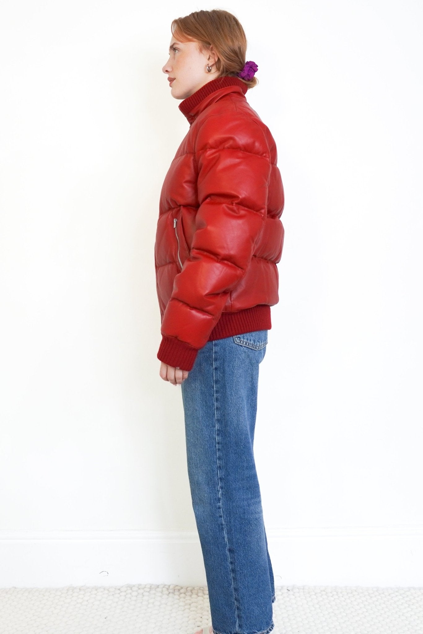 Hermès Red Lambskin Leather Down Puffer Jacket - RARE (RRP £12,000) | Authentic Preloved - Reloved Again