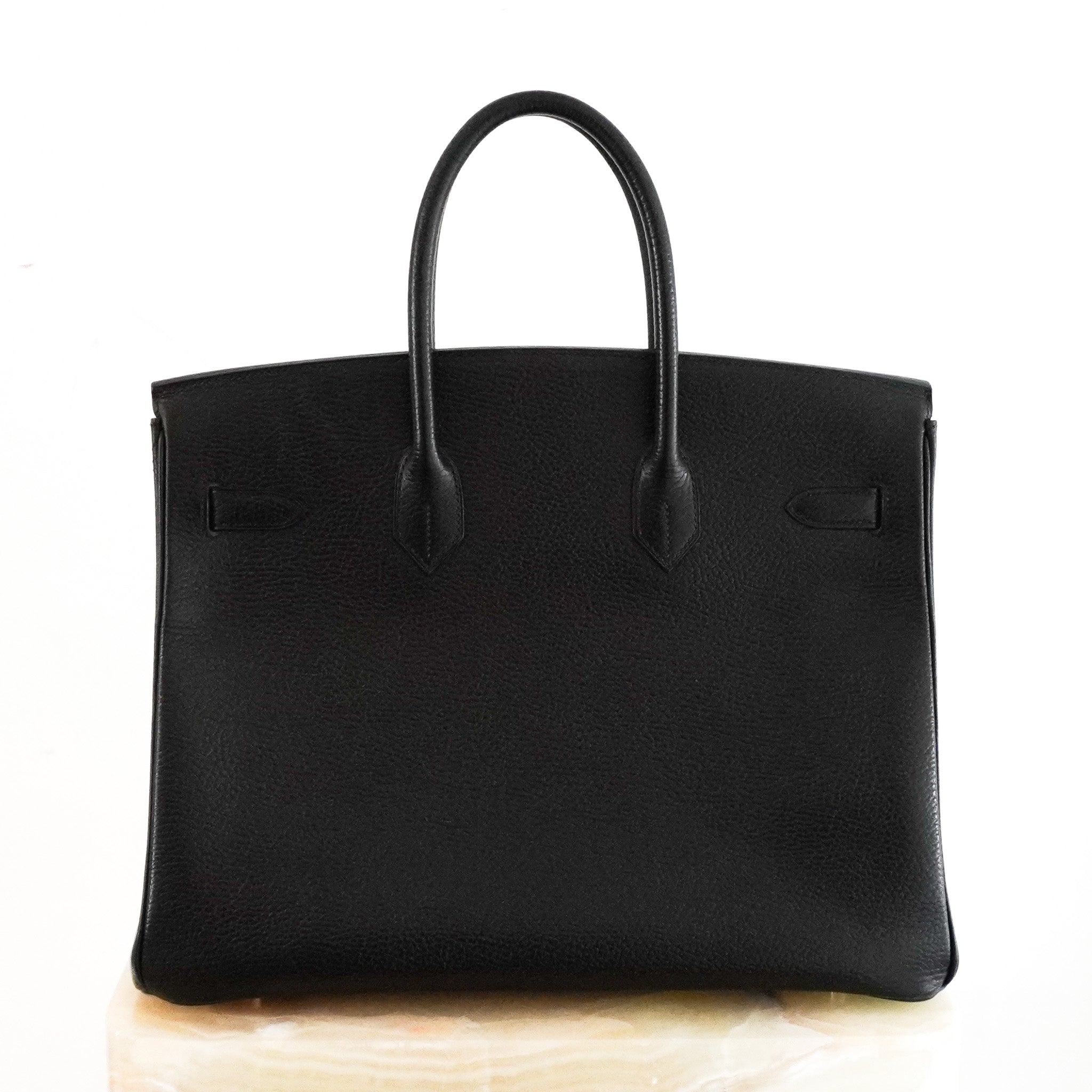 Hérmes Birkin 35 En Cuir Ardennes Noir Retourne with Gold Hardware | Authentic Preloved - Reloved Again