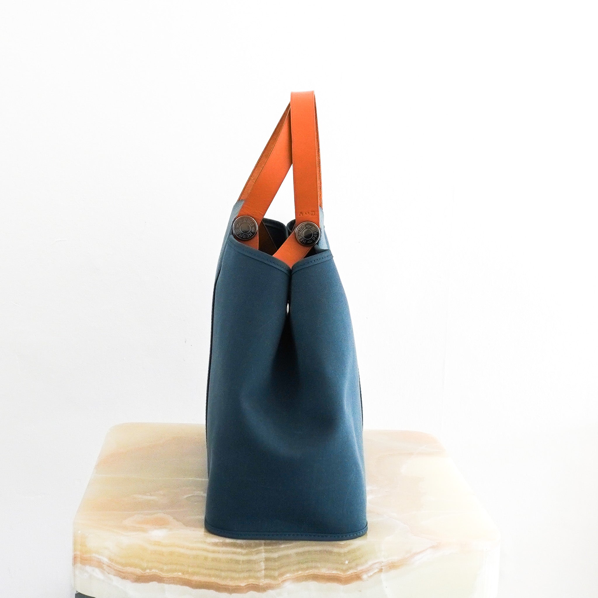 Hermes Cabac Elan Bag in Bleu | Authentic Preloved - Reloved Again