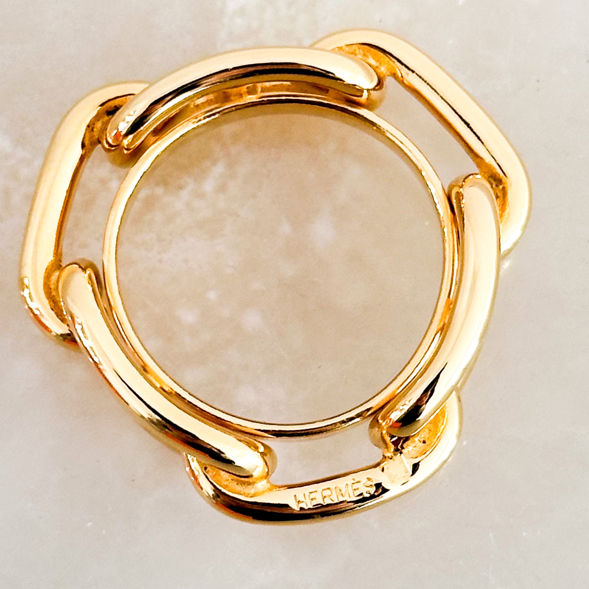 Hermes Chain Motif Scarf Ring RRP £190 | Authentic Preloved - Reloved Again