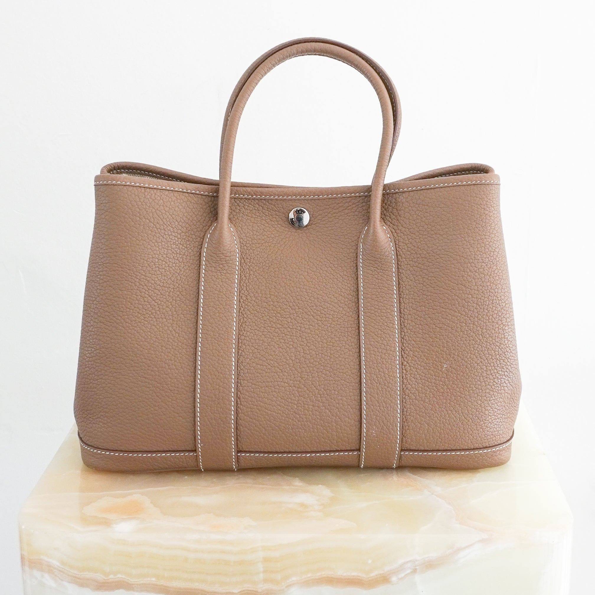 Hermes Etoupe Garden Party 30 Negonda Tote Bag (RRP £3500) | Authentic Preloved - Reloved Again