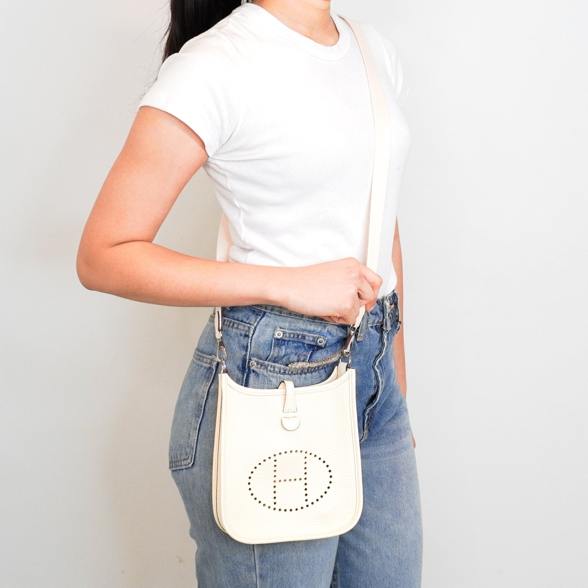 Hermès Mini Evelyne 16 Nata Clemence Crossbody Bag | Authentic Preloved - Reloved Again