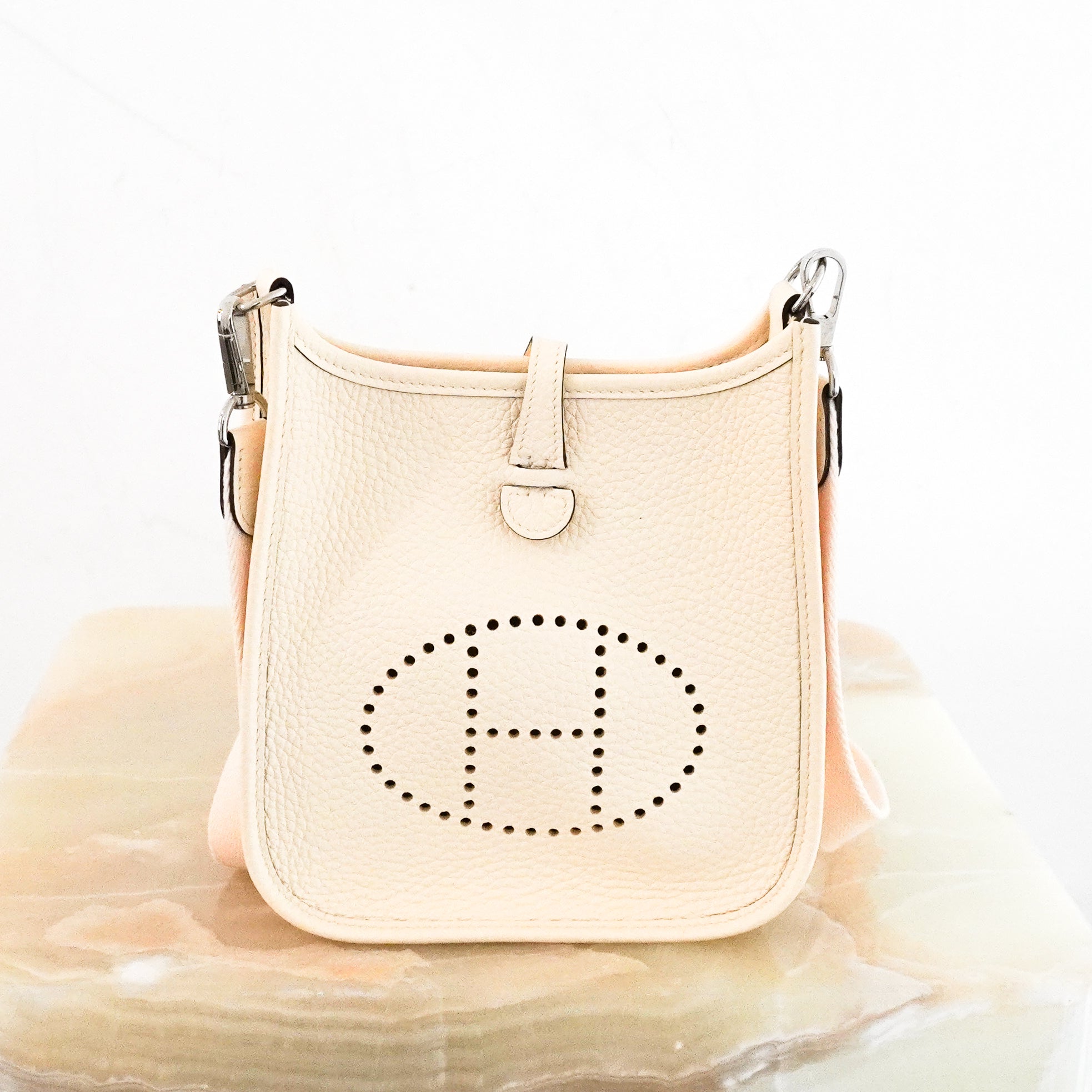 Hermès Mini Evelyne 16 Nata Clemence Crossbody Bag | Authentic Preloved - Reloved Again