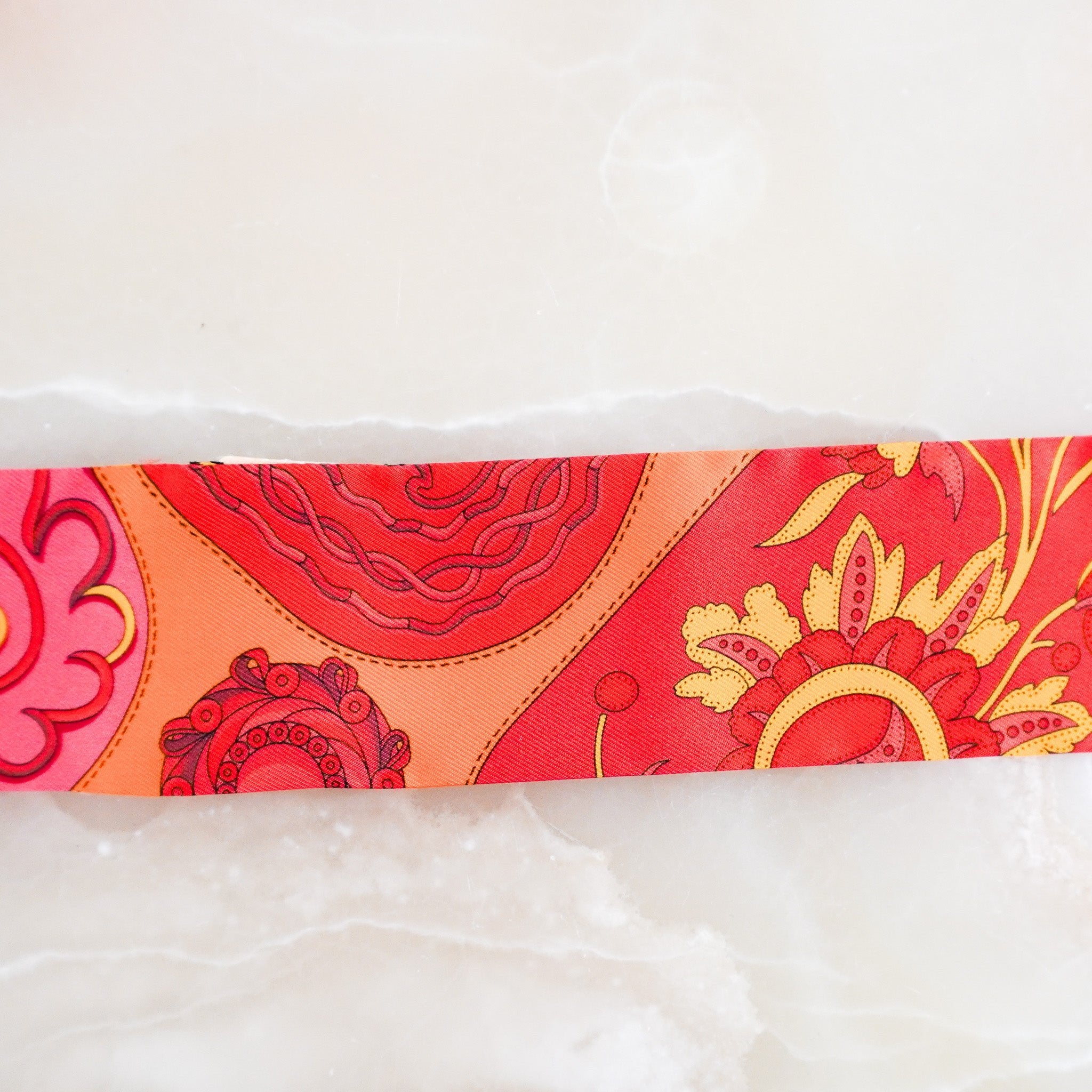 Hermes Silk Twilly Scarf Orange RRP £192 | Authentic Preloved - Reloved Again