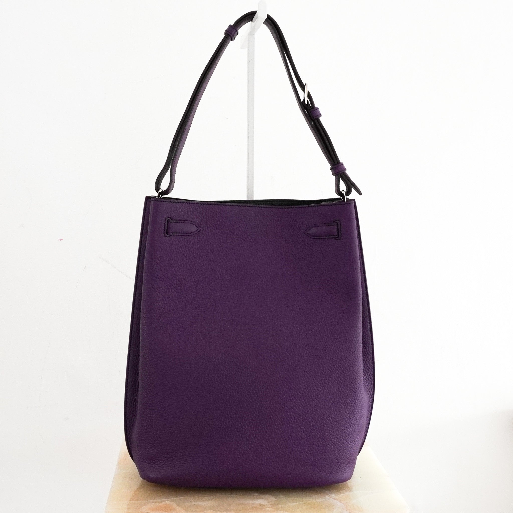 Hermès So Kelly 28 Togo Ultra Violet Verso | Authentic Preloved - Reloved Again