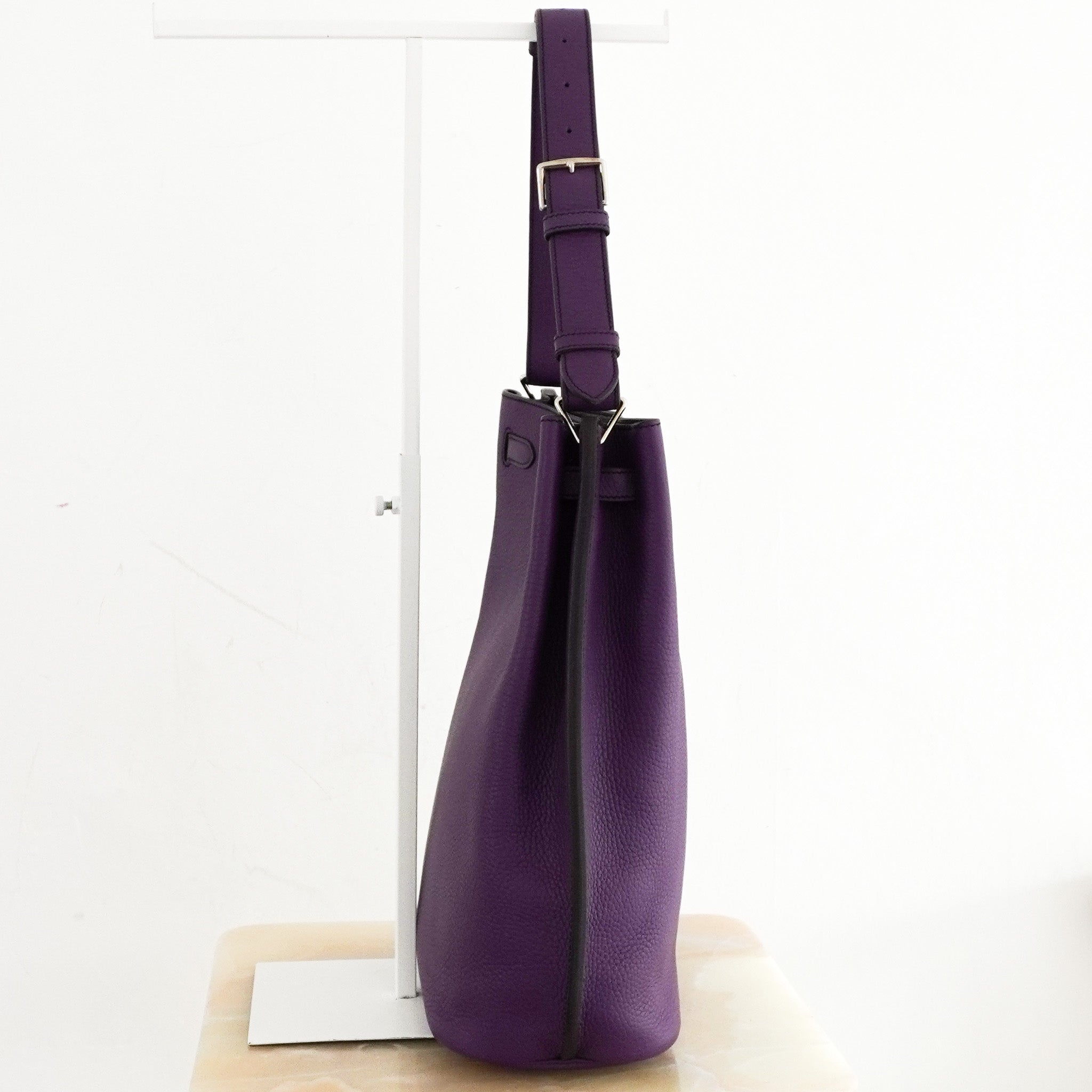 Hermès So Kelly 28 Togo Ultra Violet Verso | Authentic Preloved - Reloved Again