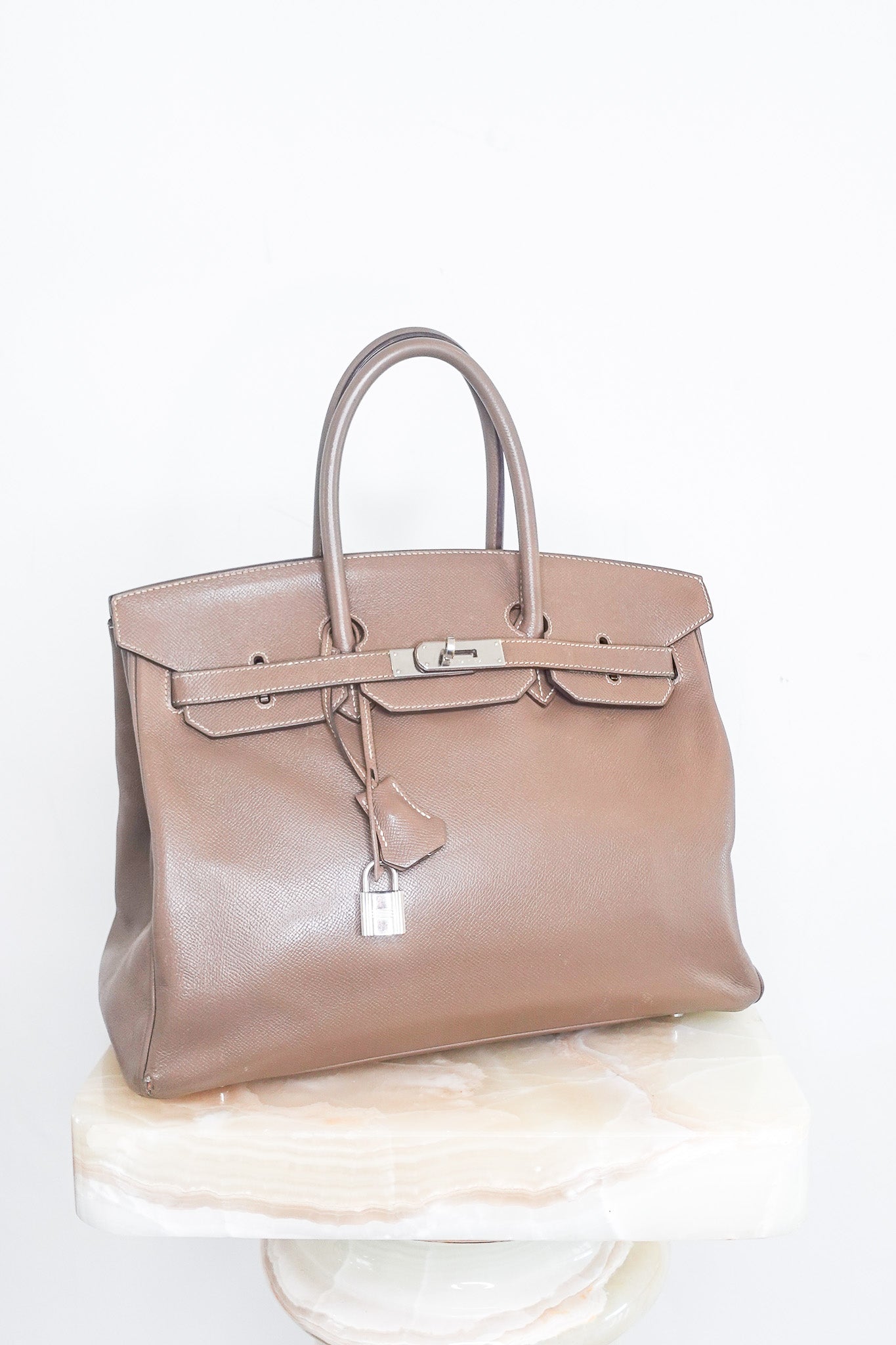 Hermes Birkin 35 in Etoupe Epsom Leather | Authentic Preloved