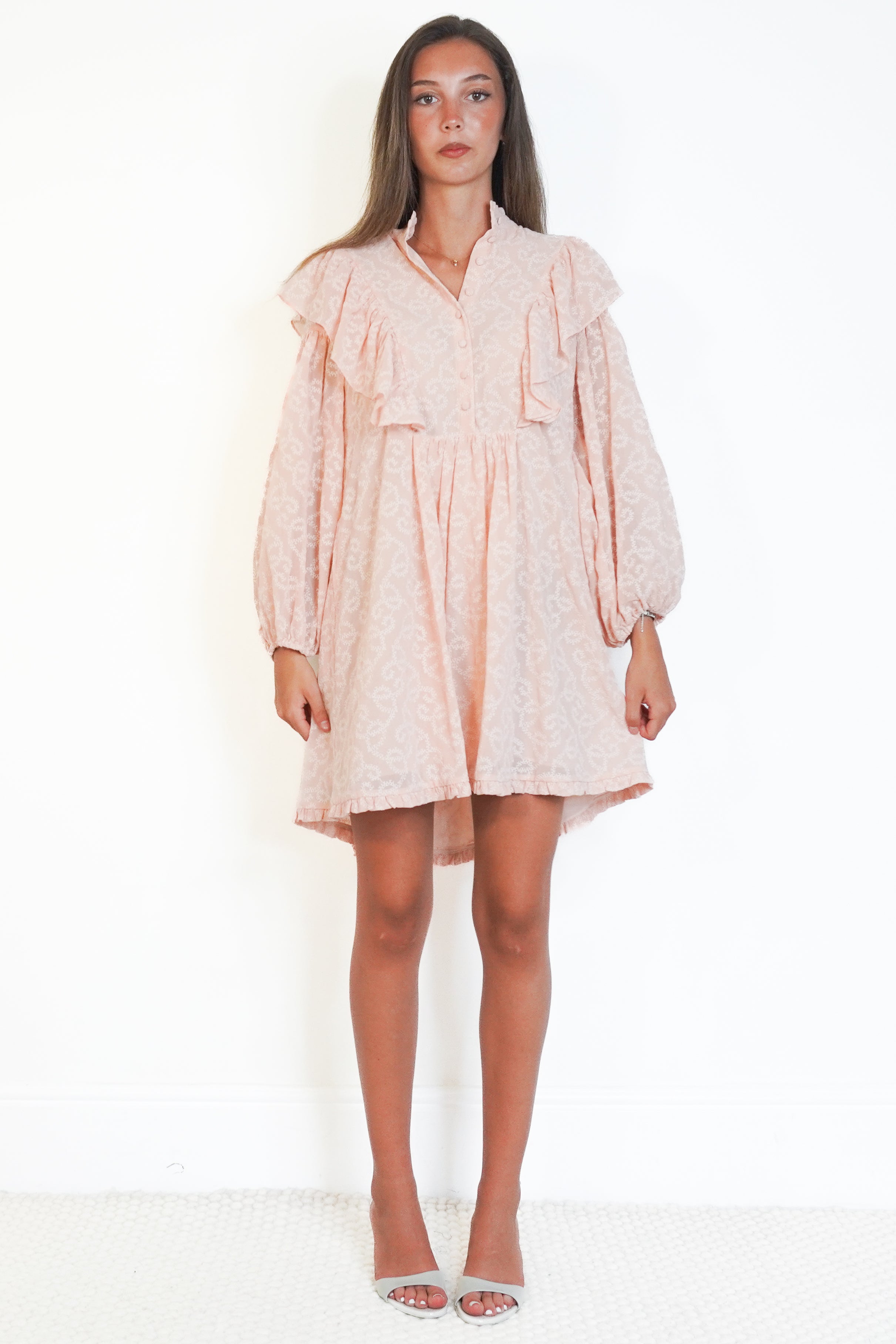 Hofmann Copenhagen Elise Pink Mini Dress front photo chelsea london