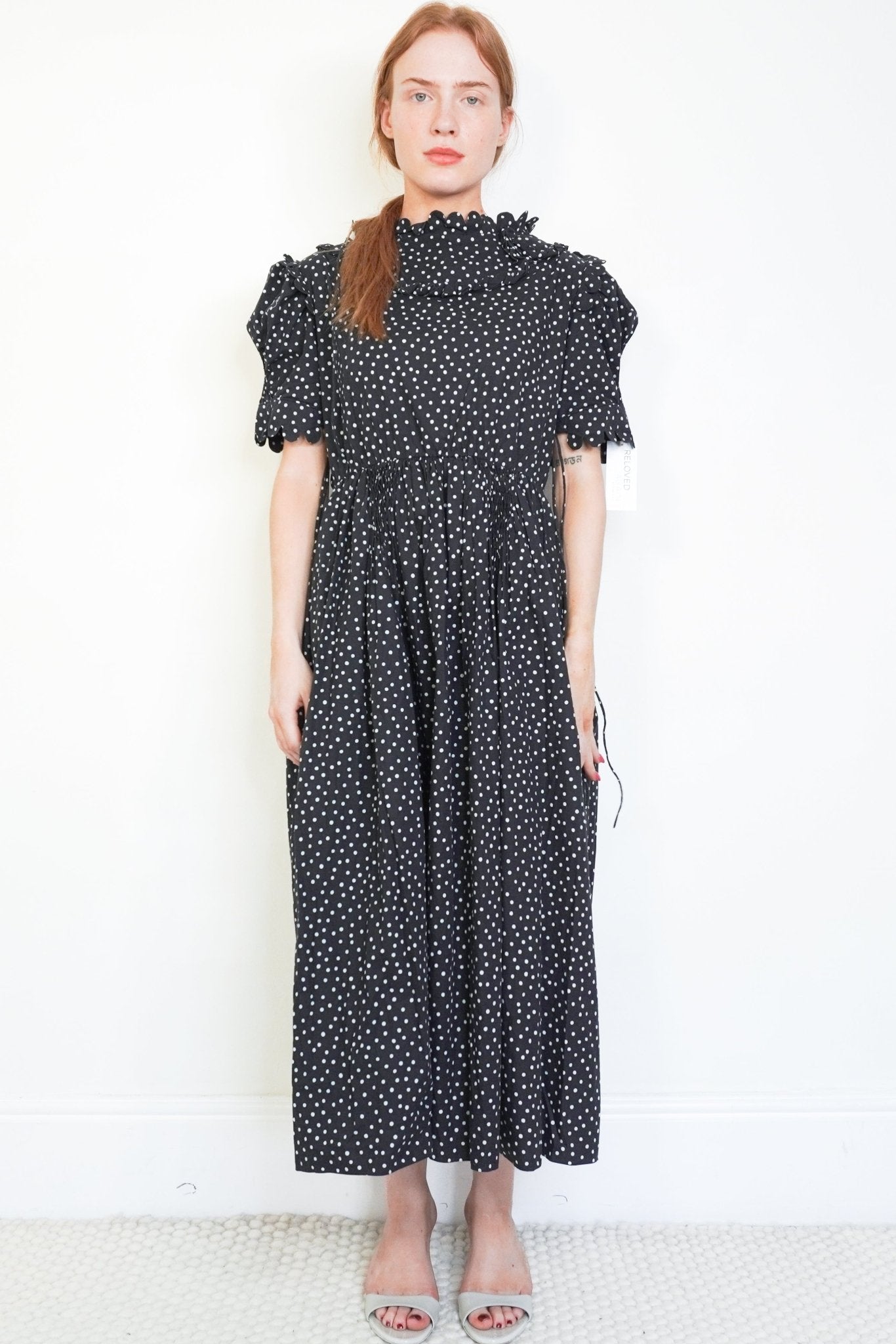 Horror Vacui Black Polka Dot Cotton Maxi Dress (RRP £800) | Authentic & Preloved - Reloved Again