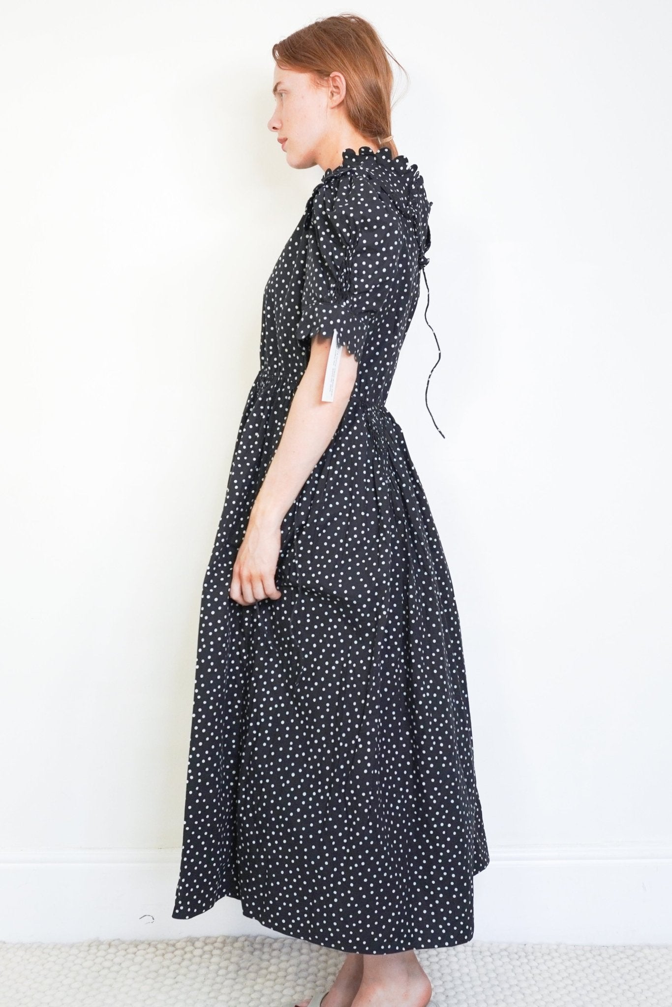 Horror Vacui Black Polka Dot Cotton Maxi Dress (RRP £800) | Authentic & Preloved - Reloved Again