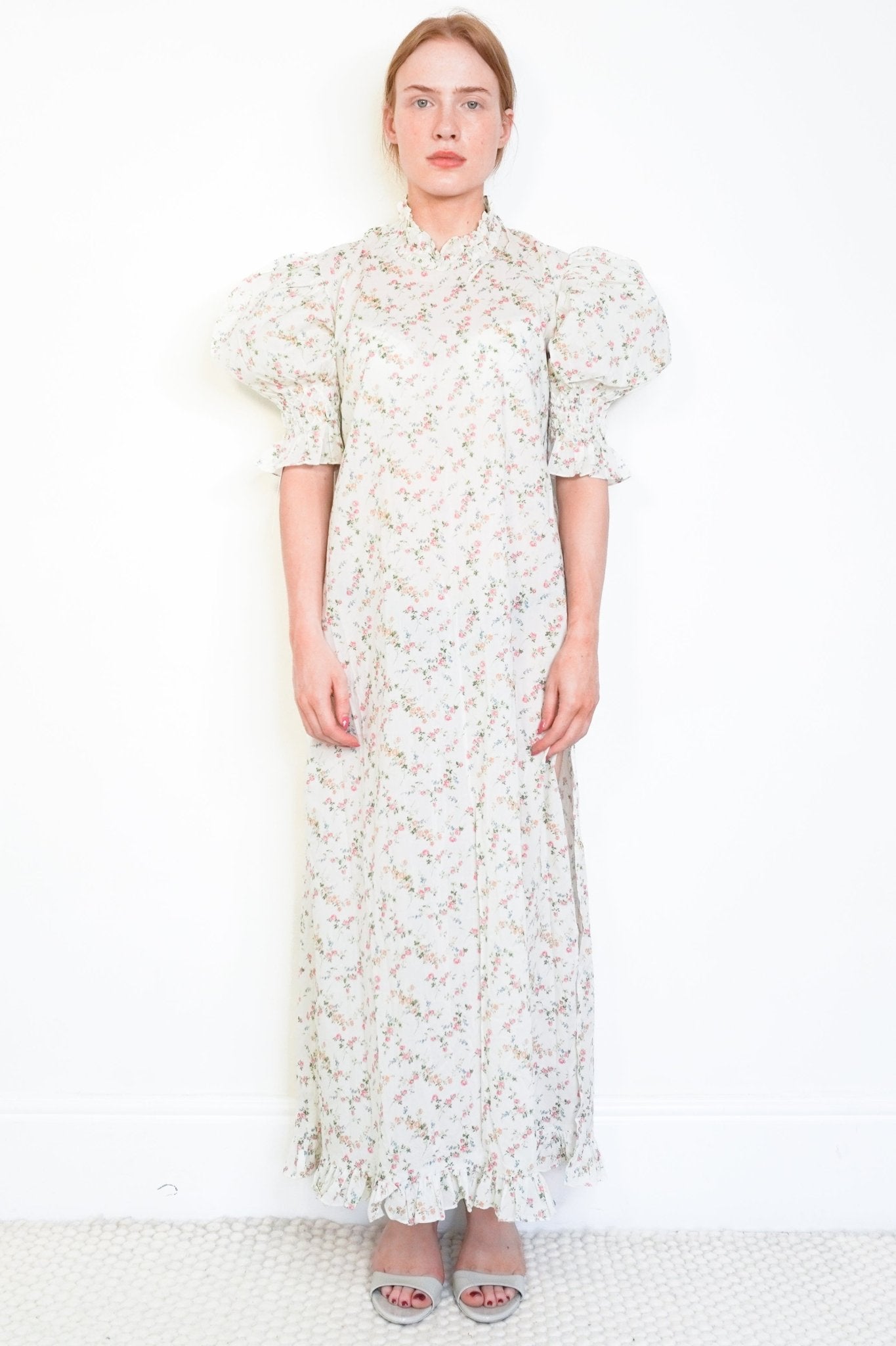 Horror Vacui White & Pink Floral Cotton Dress (RRP £800) | Authentic & Preloved - Reloved Again