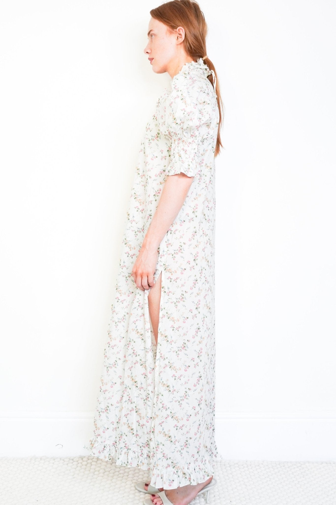 Horror Vacui White & Pink Floral Cotton Dress (RRP £800) | Authentic & Preloved - Reloved Again