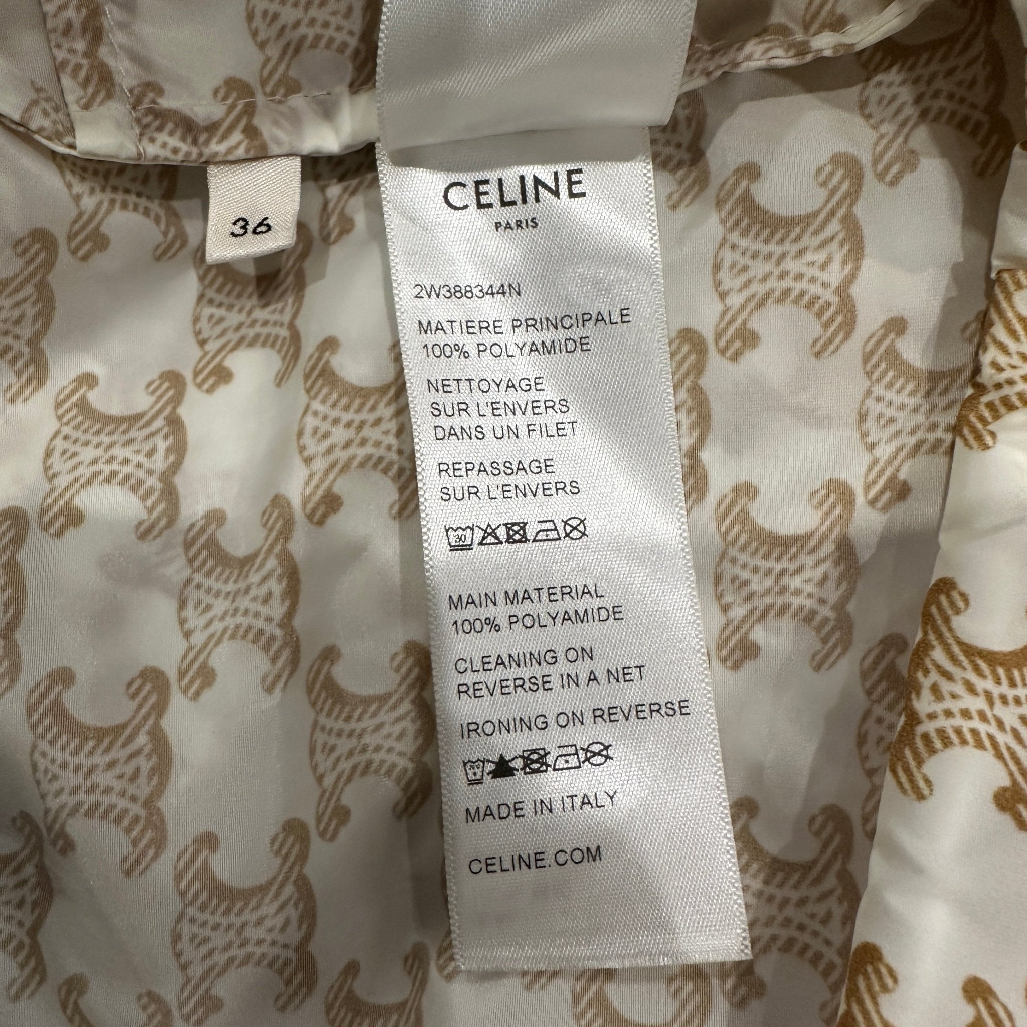 Celine Cream Triomphe Windbreaker Jacket RRP £1800 | Authentic Preloved - Reloved Again