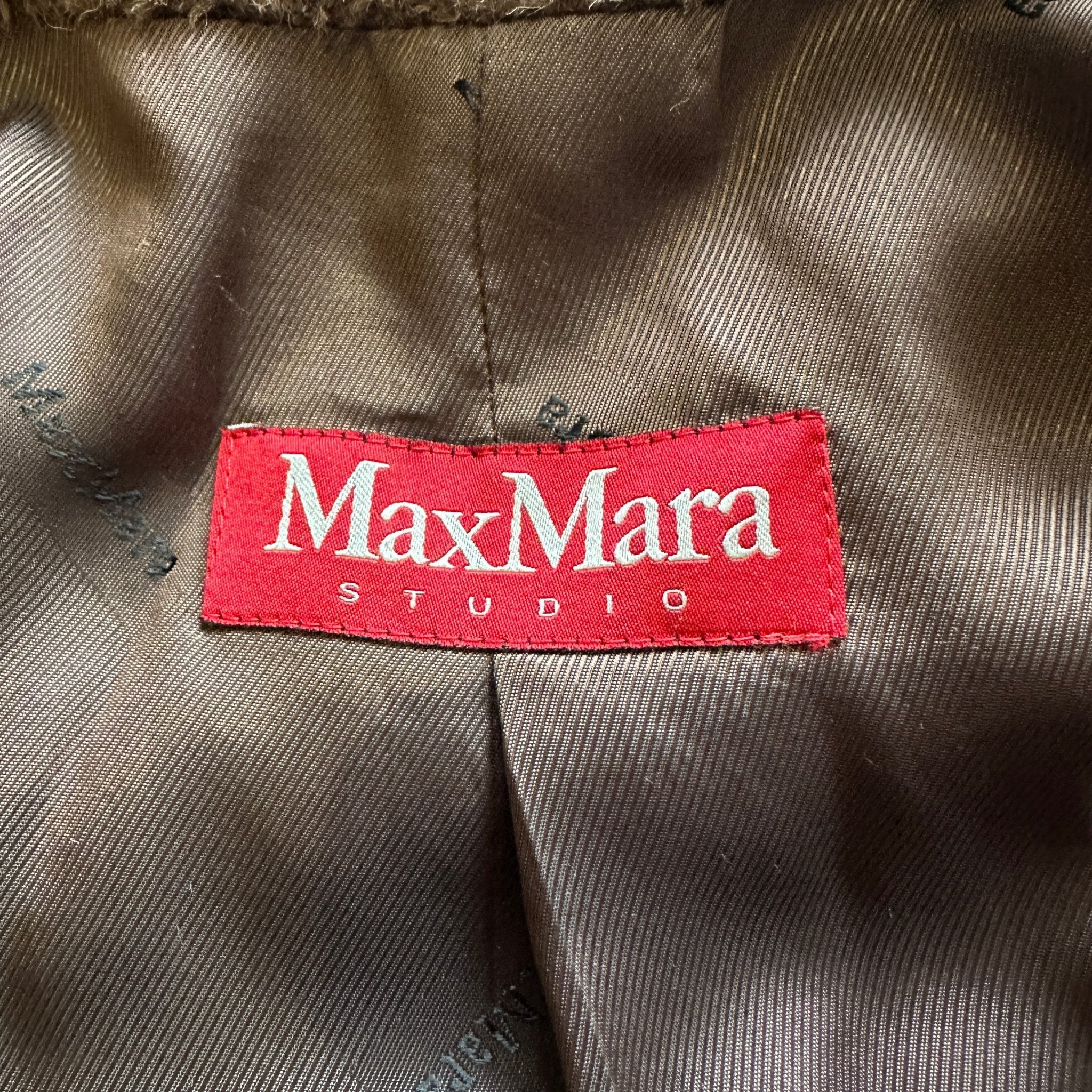 Max Mara Studio Teddy Brown Hooded Coat RRP £2500 | Authentic Preloved