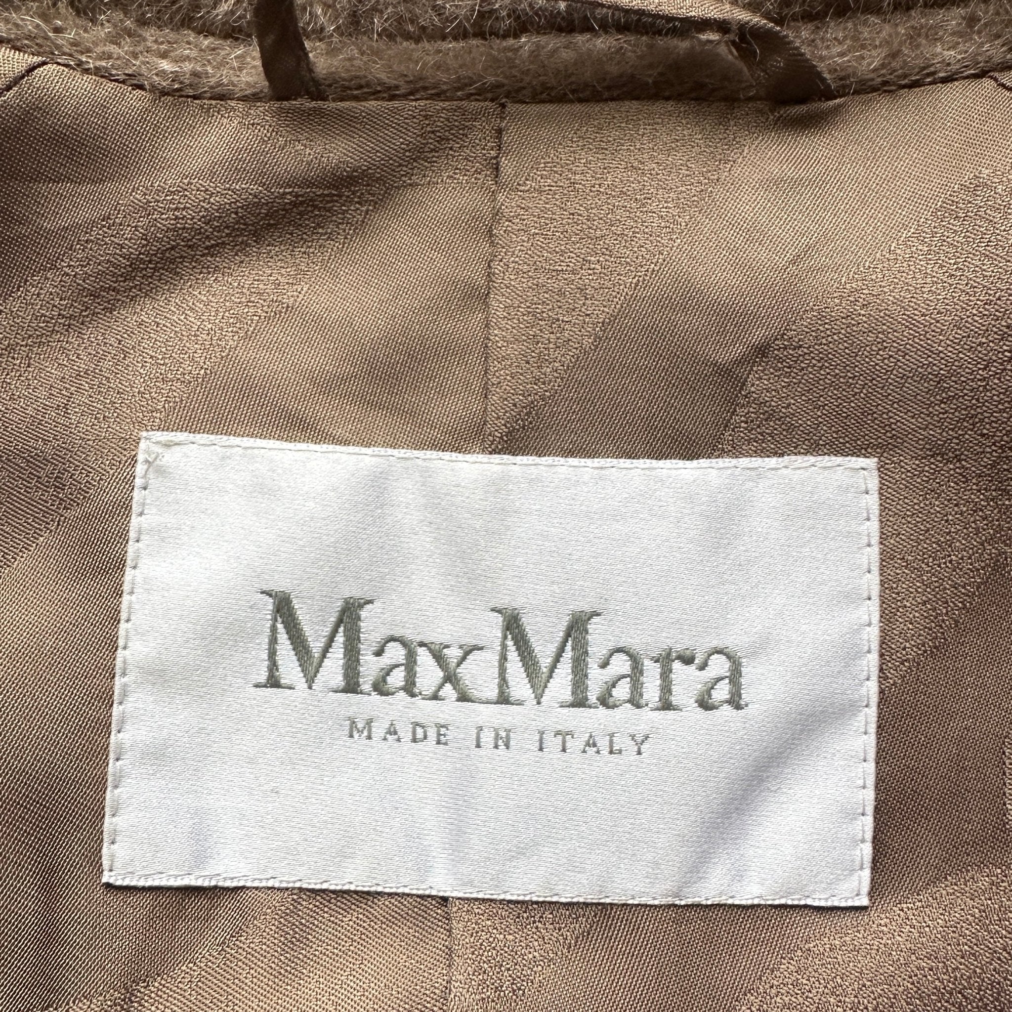 Max Mara Taupe Alpaca Coat RRP £2500 | Authentic Preloved