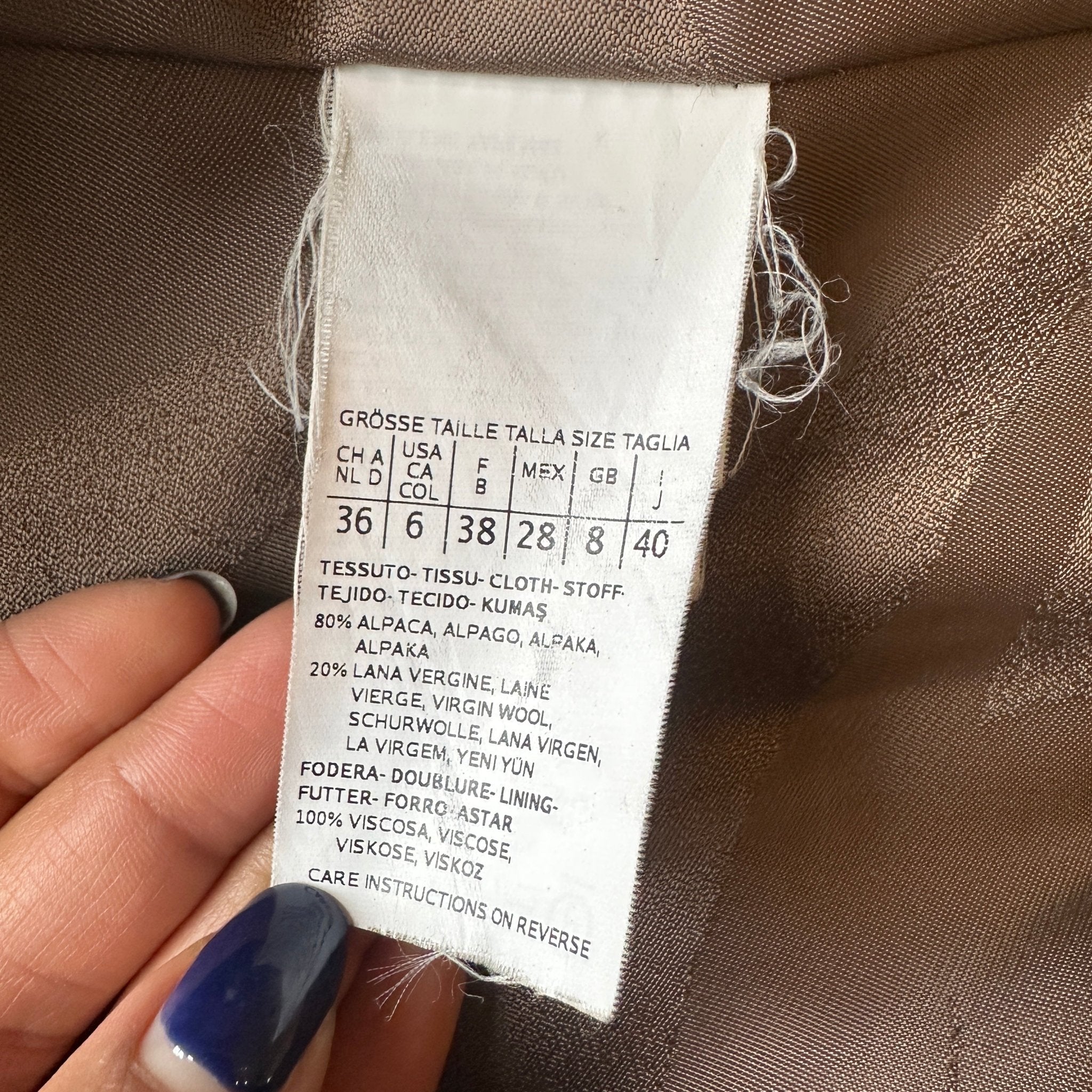 Max Mara Taupe Alpaca Coat RRP £2500 | Authentic Preloved