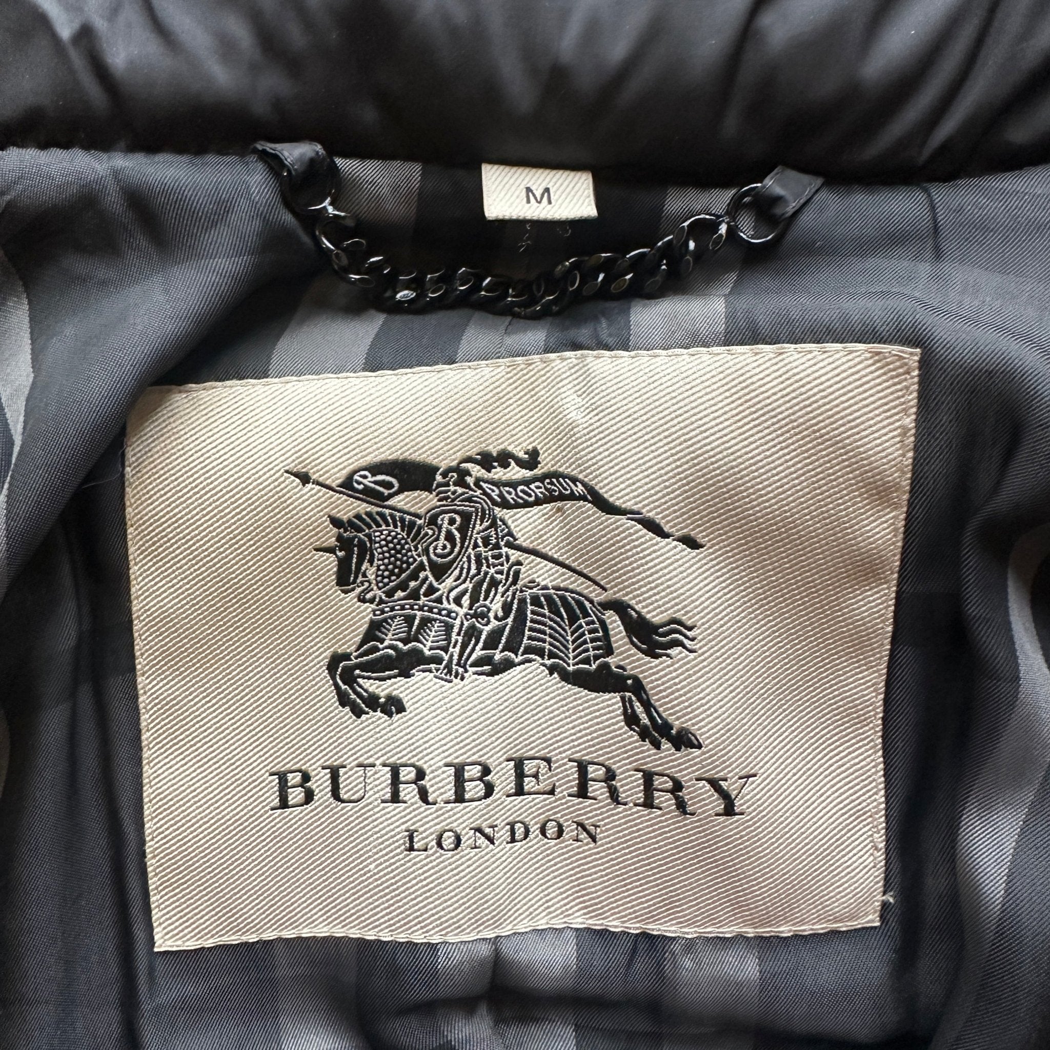 Burberry Black Puffer Down Jacket RRP £1200 | Authentic Preloved