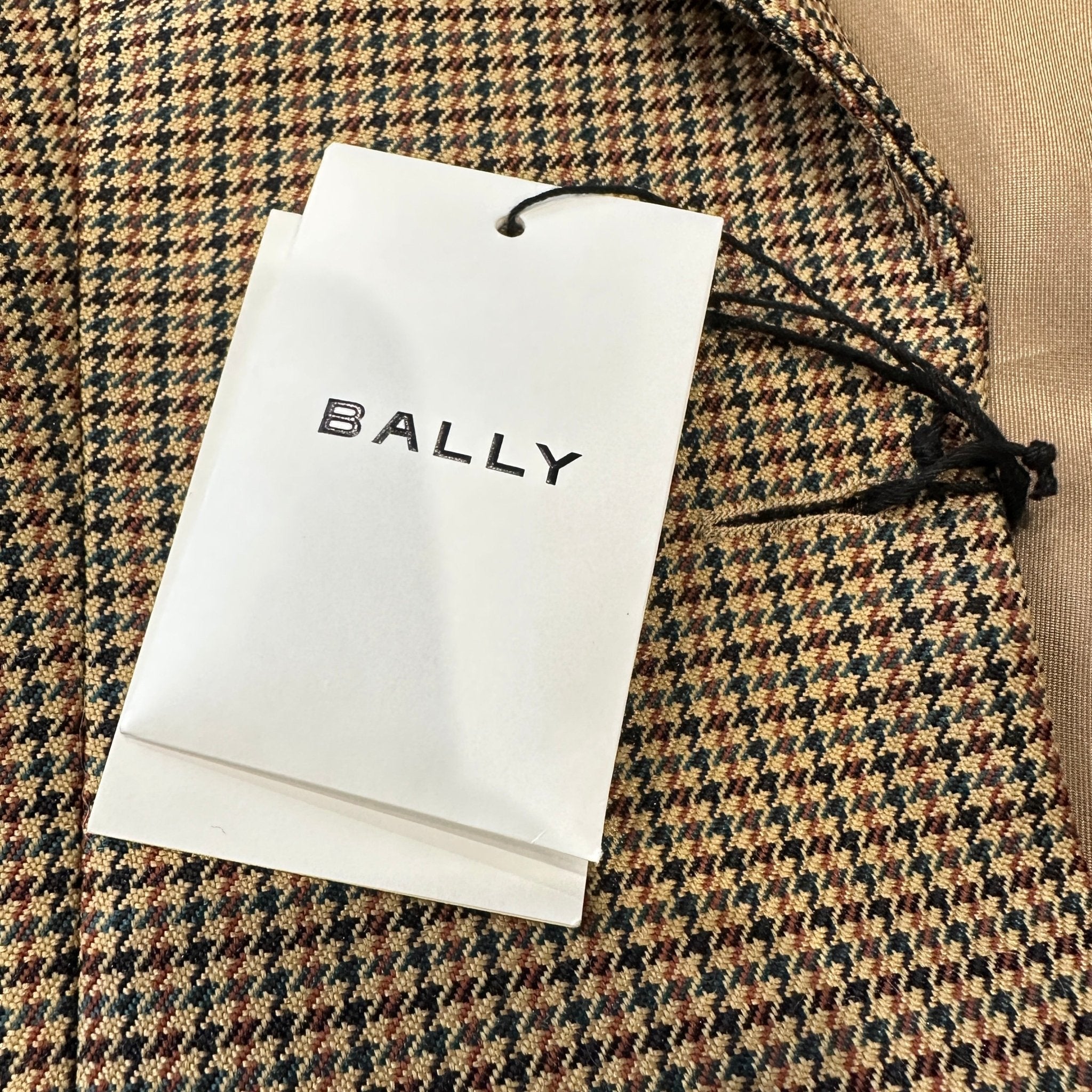 NEW Bally Brown Houndstooth Wool Blazer RRP £1500 | Authentic Preloved
