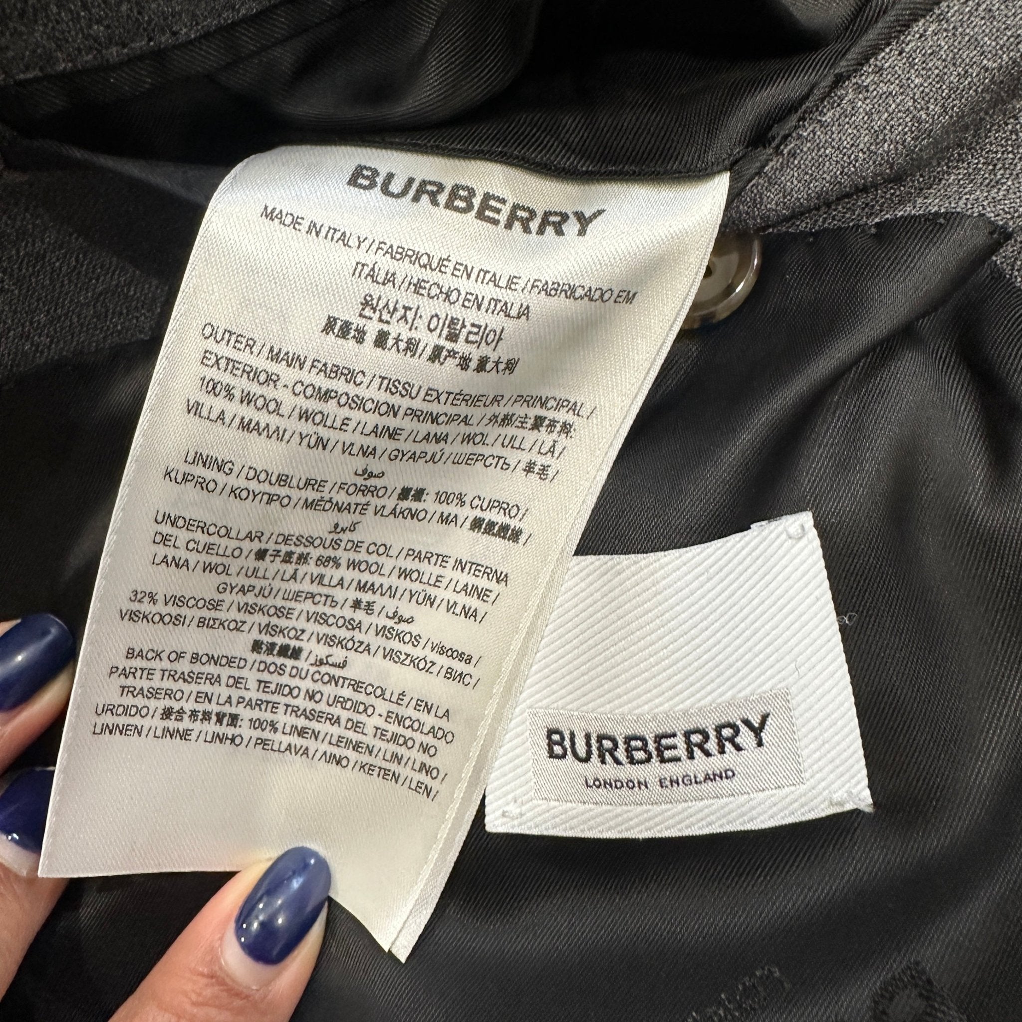 Burberry London Grey Tailored Suit RRP £1600 | Authentic Preloved