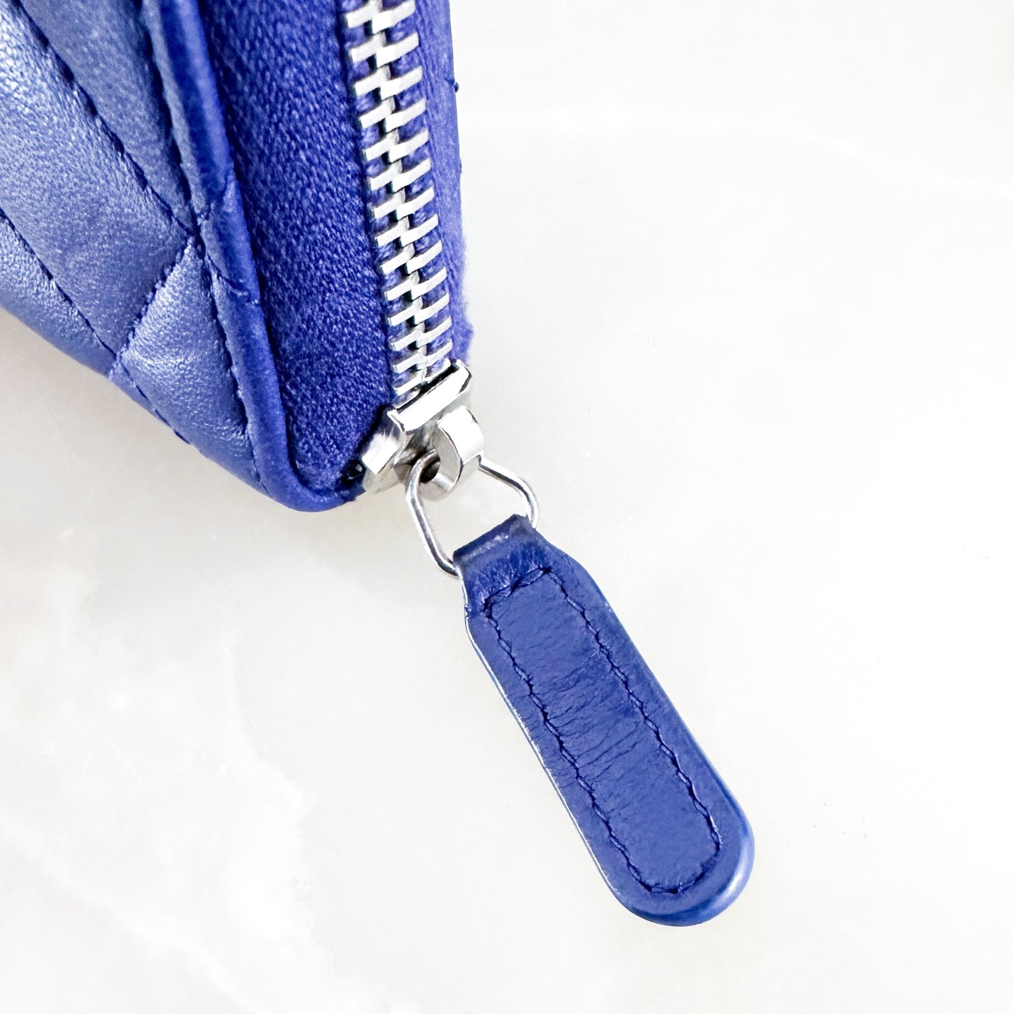 Chanel Long Line Wallet in Blue RRP £1200 | Authentic Preloved - Reloved Again