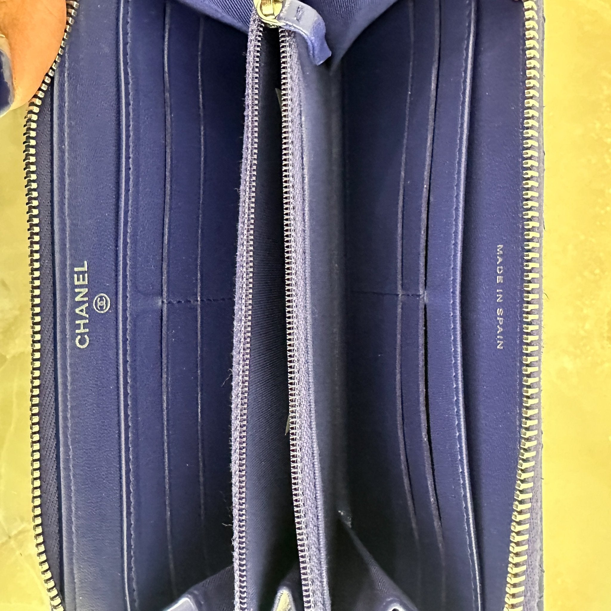 Chanel Long Line Wallet in Blue RRP £1200 | Authentic Preloved - Reloved Again