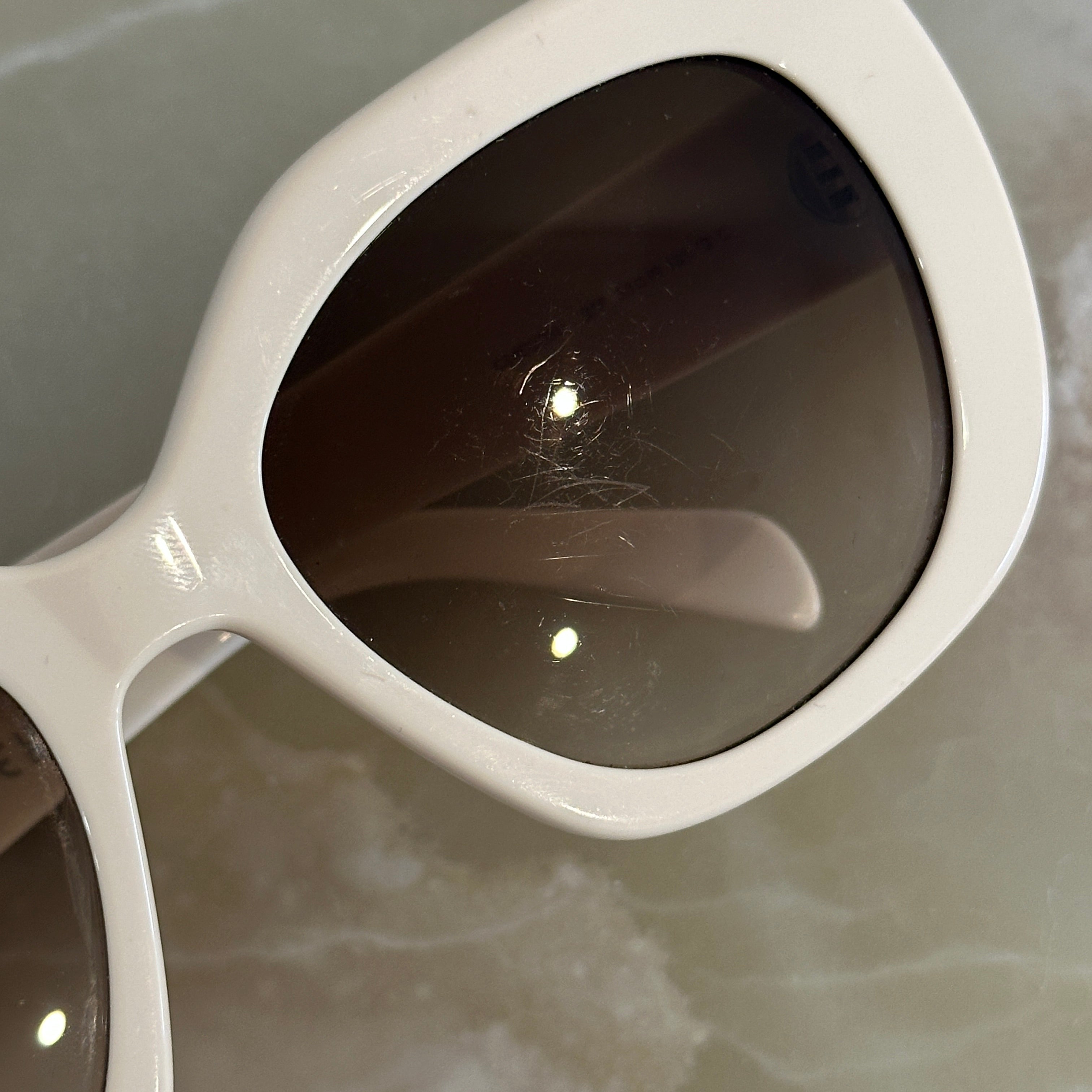 Celine White Oval Sunglasses RRP £400 | Authentic Preloved