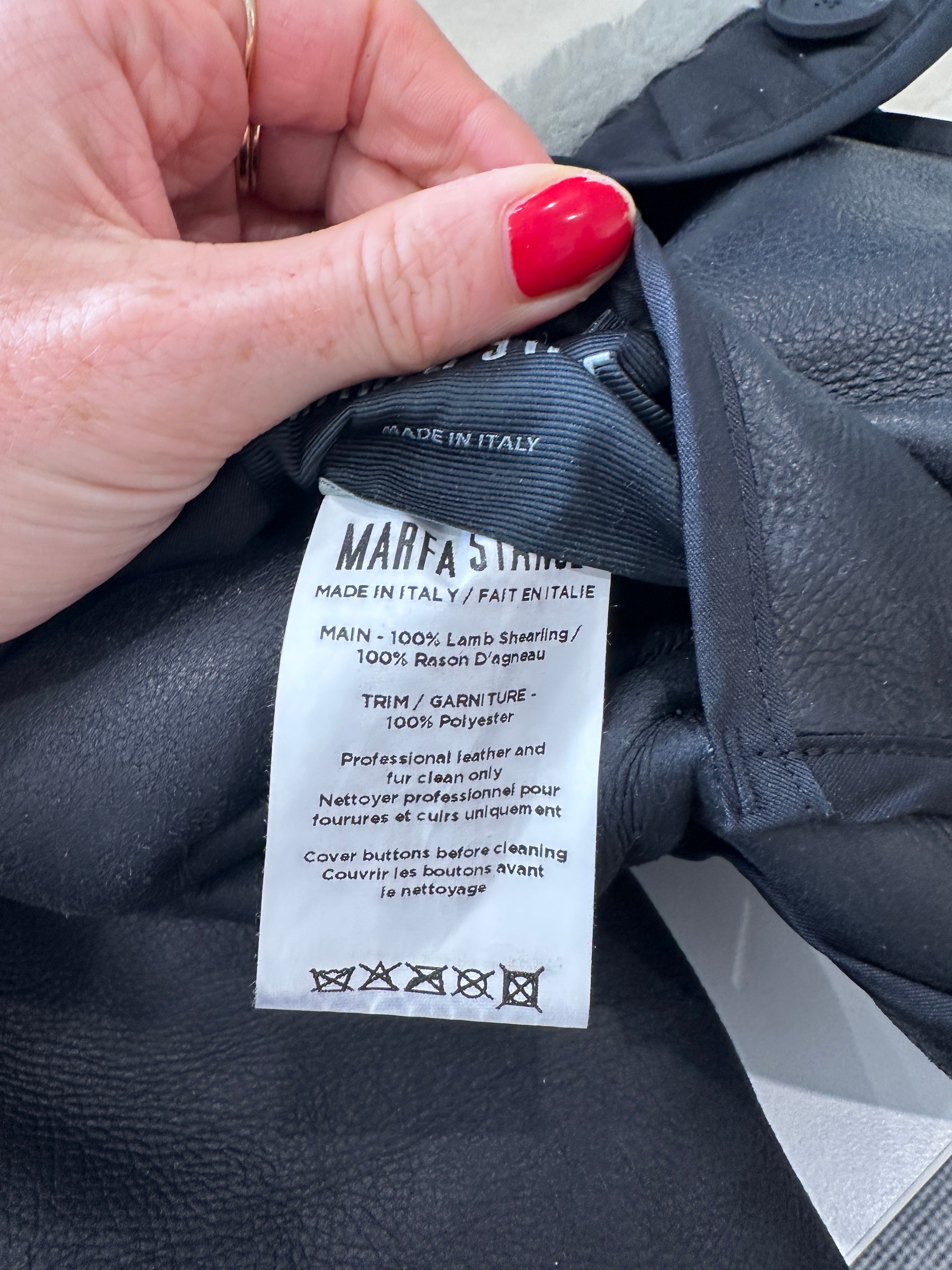 Marfa Stance Lambskin Reversible Coat RRP £2.8k | Authentic Preloved