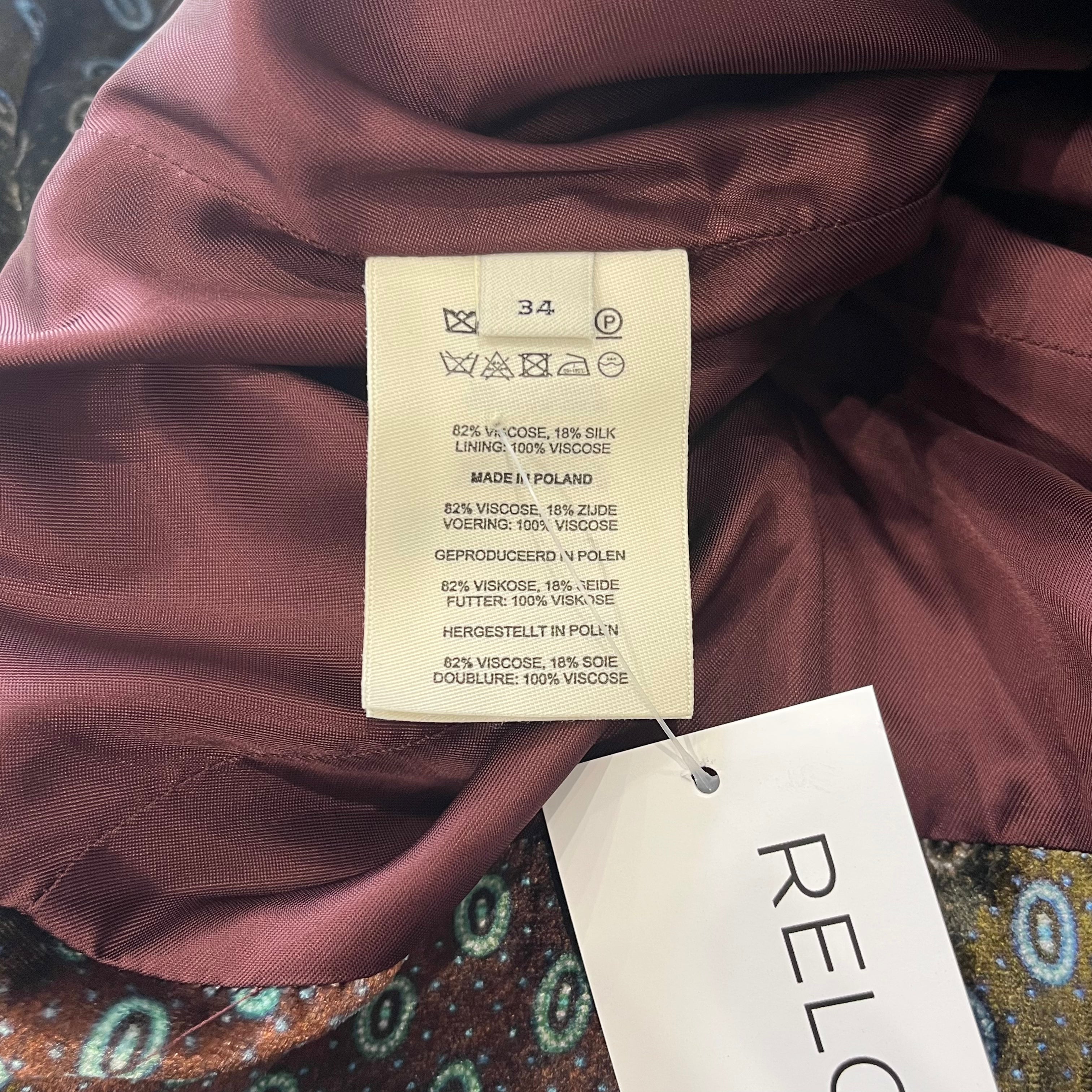 Dries Van Noten Printed Velvet Salix Skirt (RRP £1200) | Authentic Preloved
