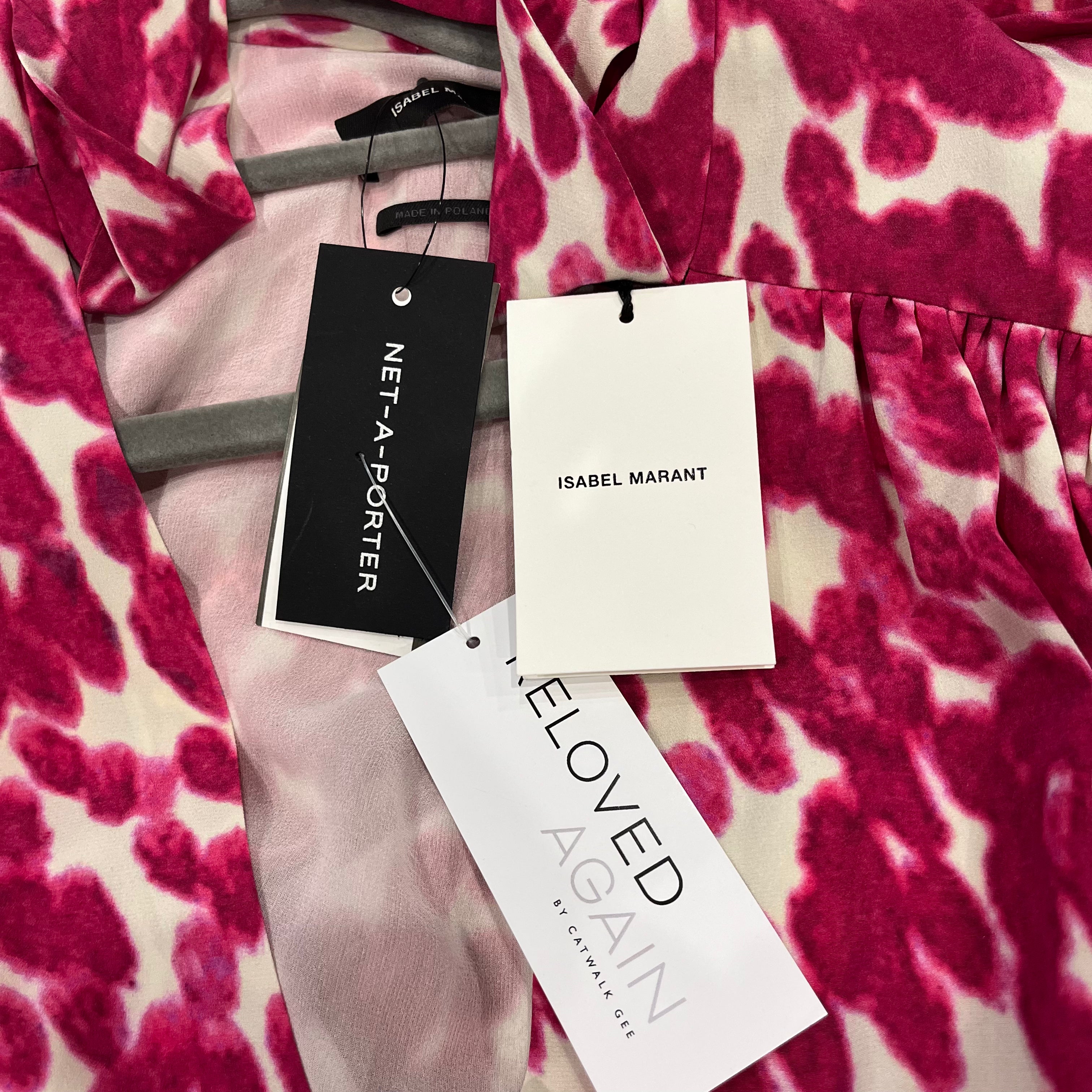 Isabel Marant Bisma Pink Silk Dress (RRP £1300) | Authentic Preloved