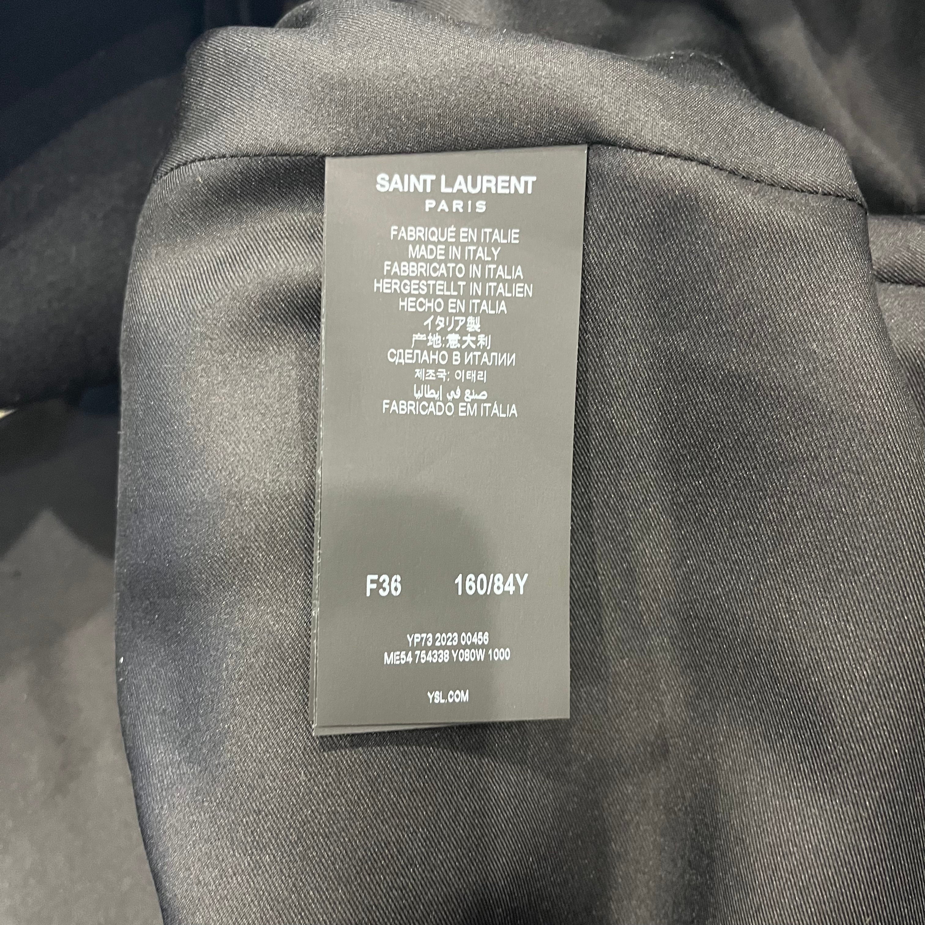 Saint Laurent Exaggerated-Collar Wool Duffle Coat (RRP £4075) | Authentic Preloved