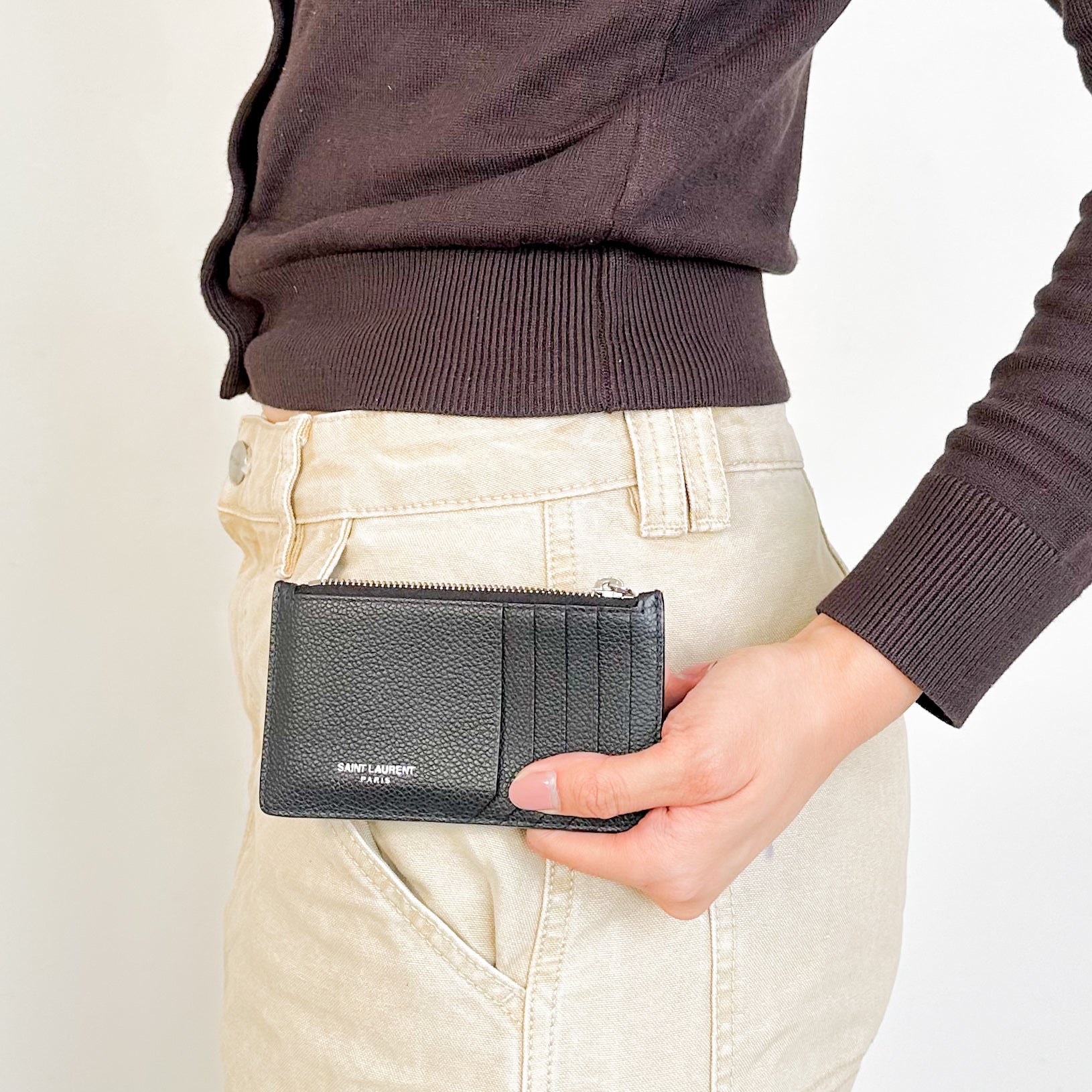 NEW Saint Laurent Paris Black Nero Card Holder RRP £265 | Authentic Preloved - Reloved Again