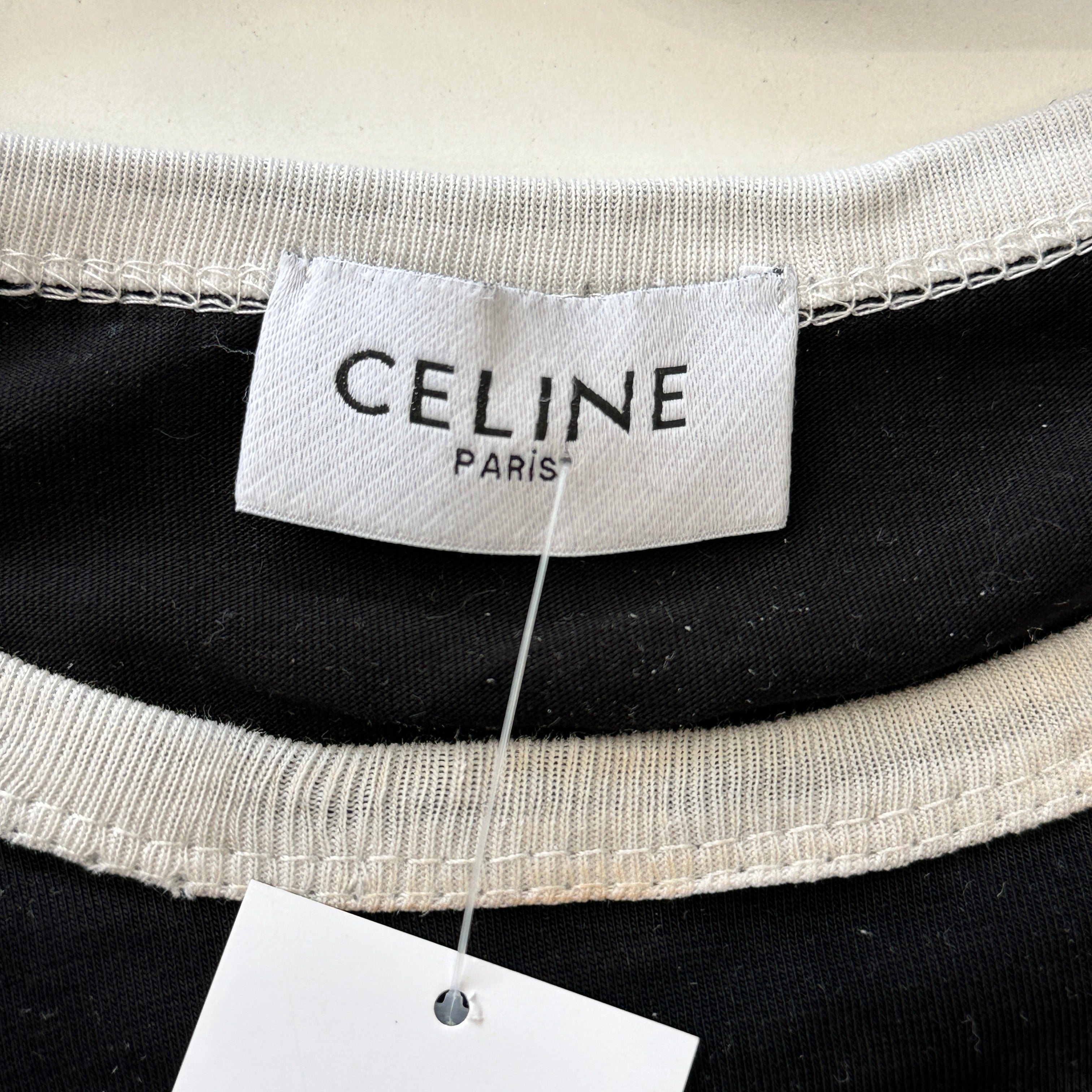 Celine Black Logo T-Shirt RRP £450 | Authentic Preloved