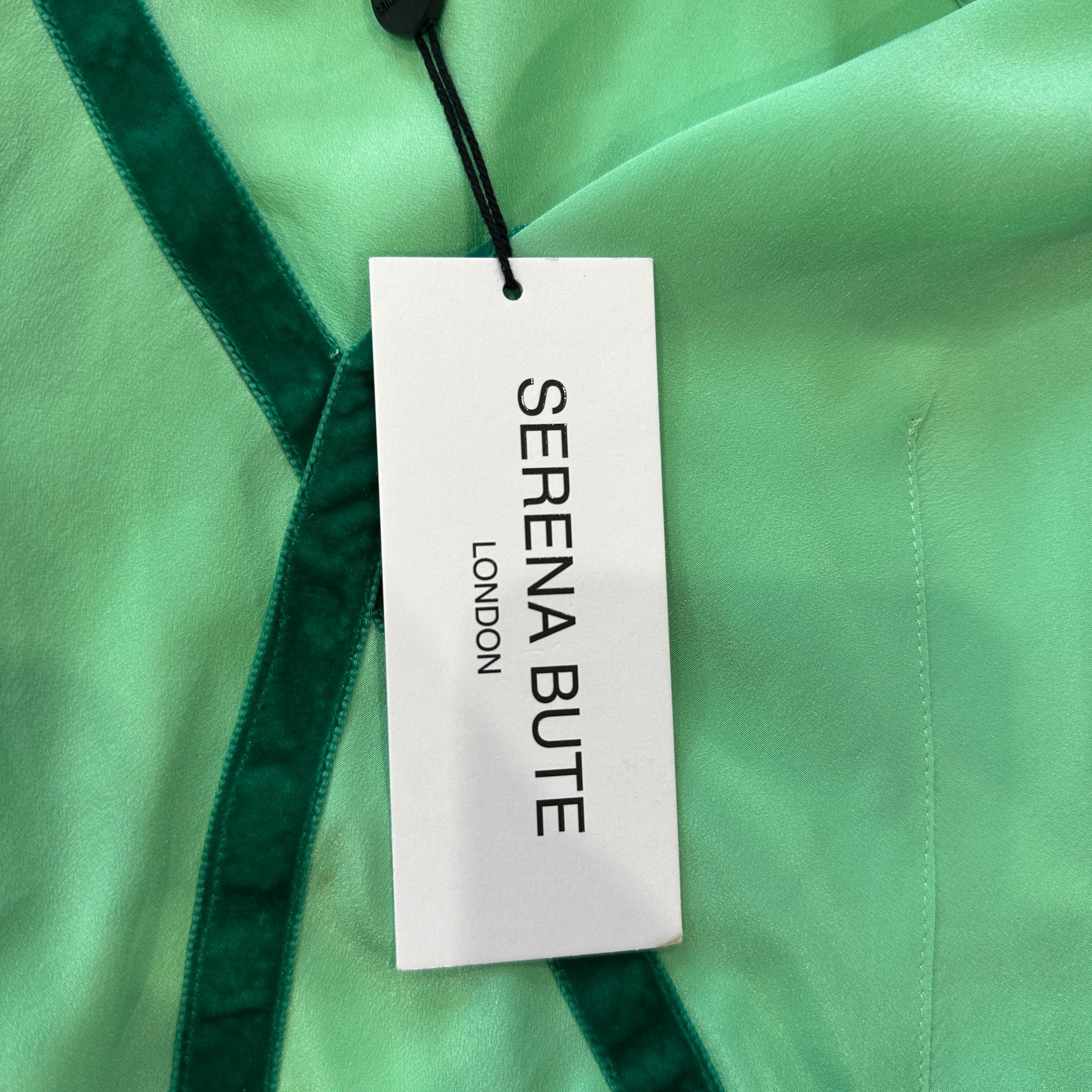 Serena Bute V Neck Green Dress RRP £375 | Authentic Preloved