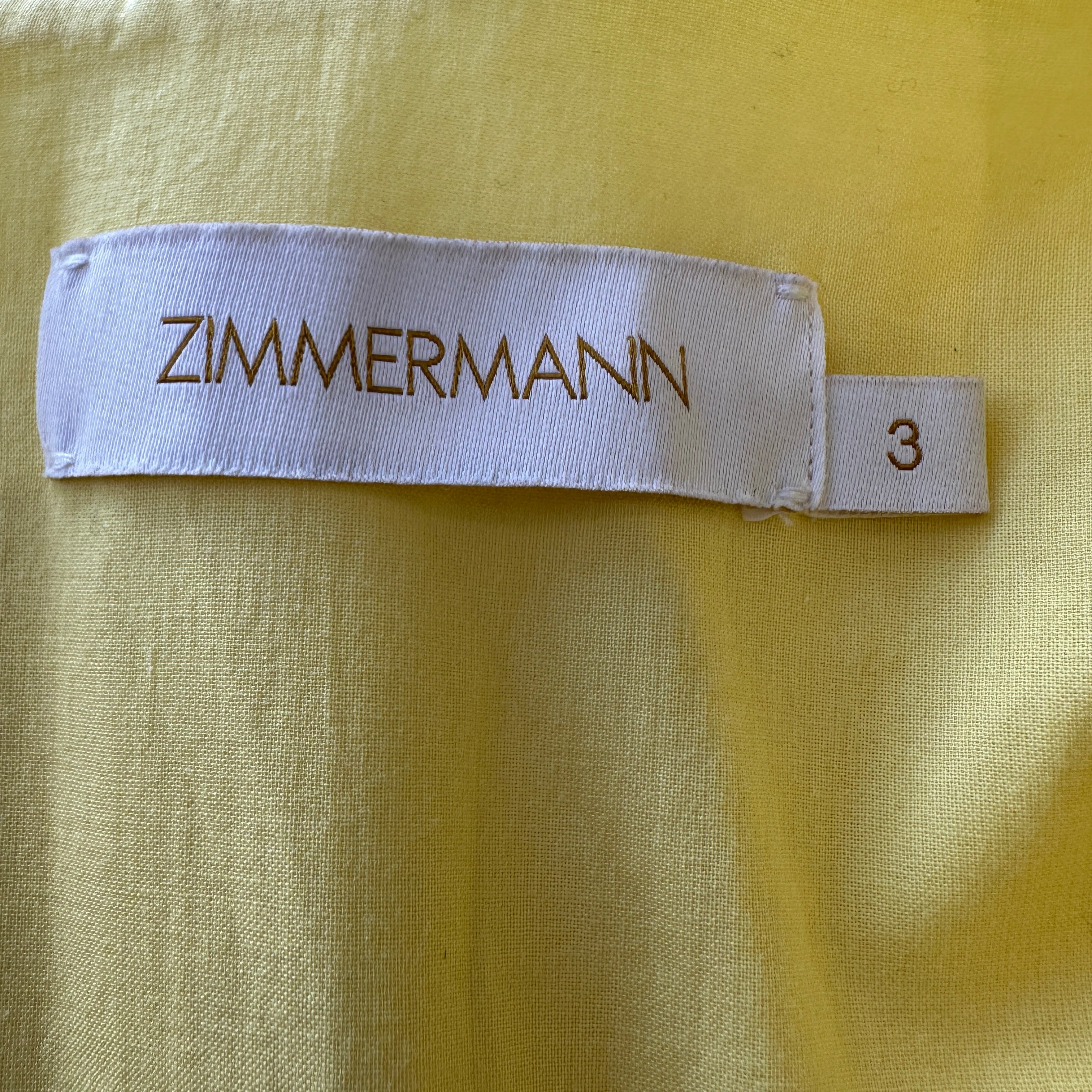 Zimmerman Yellow Mini Dress RRP £900 | Authentic Preloved