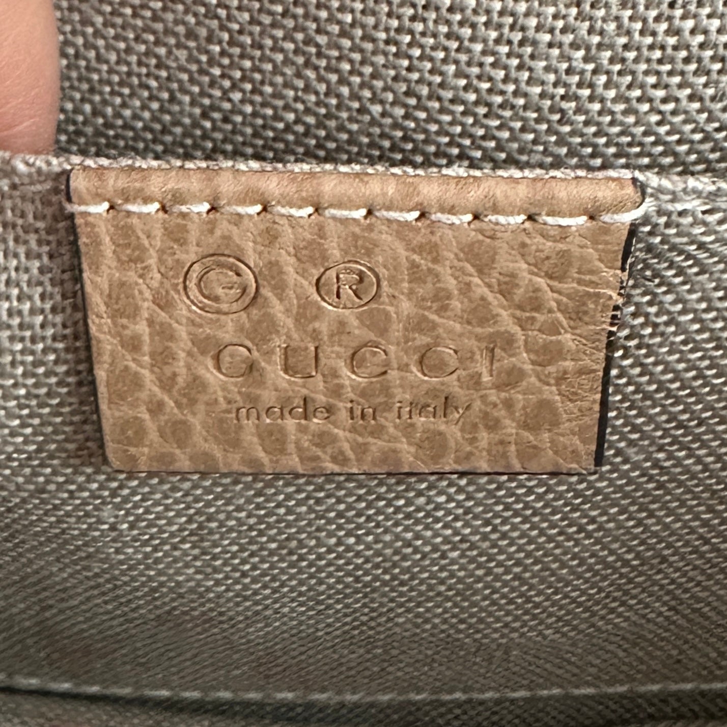 Gucci Small Dollar Calfskin Interlocking Crossbody Bag in Tan | Authentic Preloved