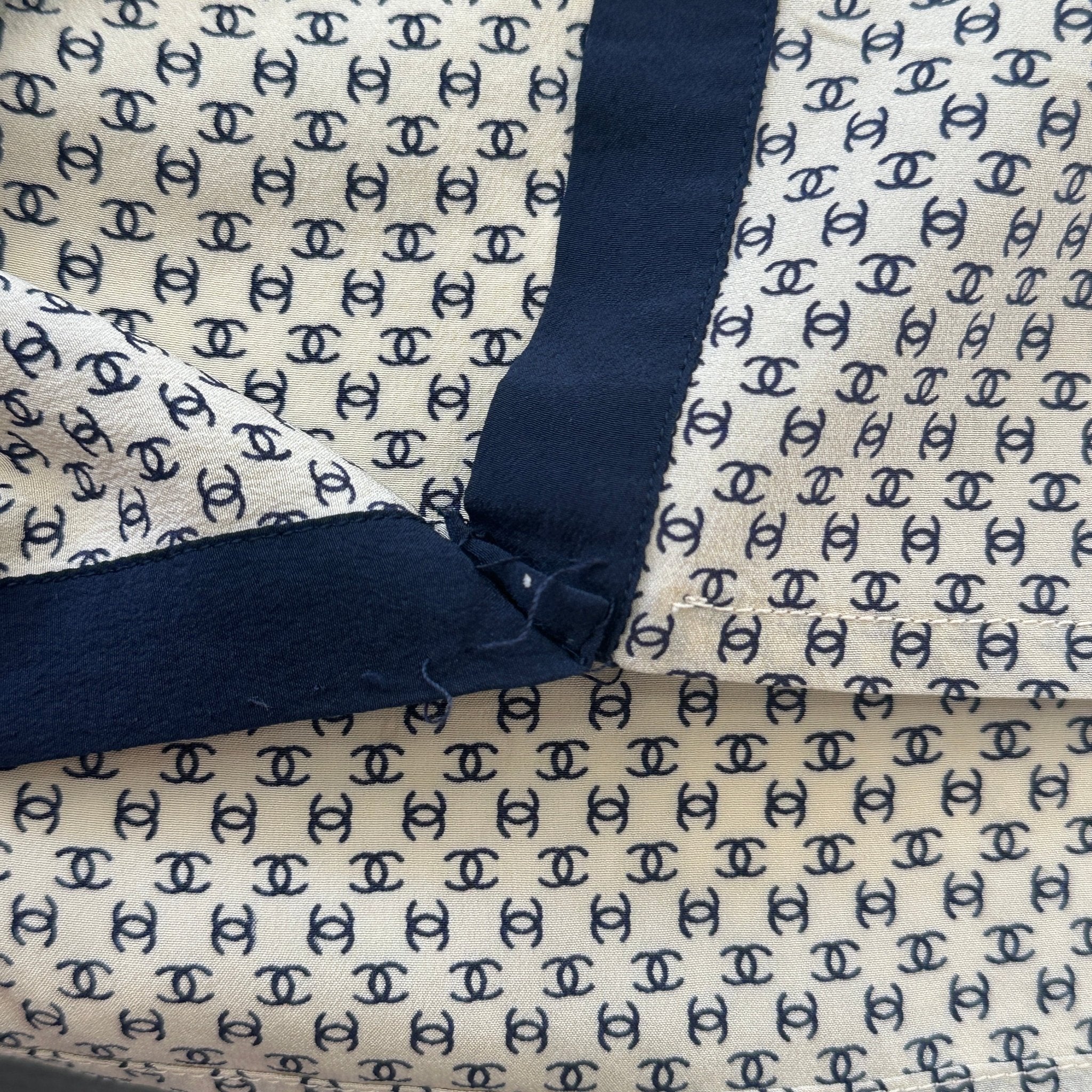 Chanel CC Silk Blouse (RRP £1,200) | Authentic Preloved - Reloved Again