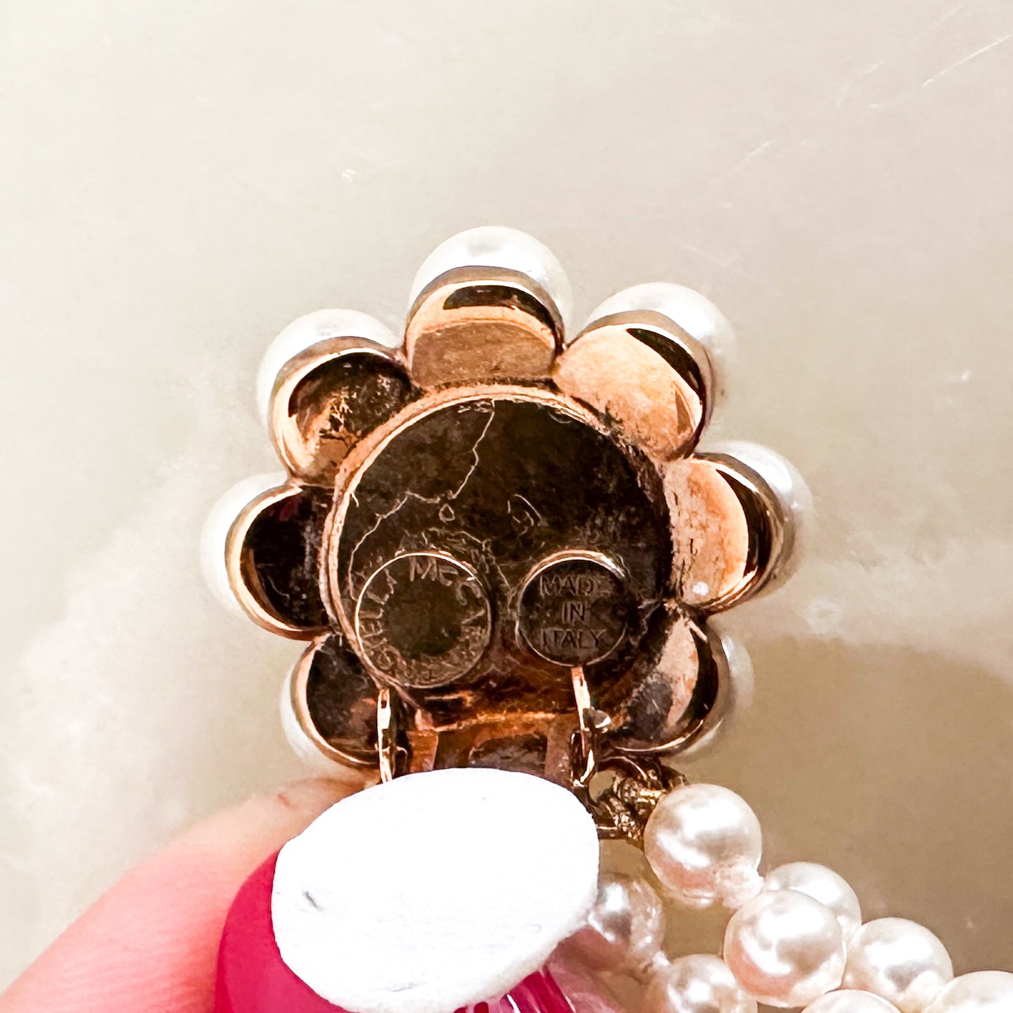 Stella McCartney Pearl Clip On Dangling Earrings RRP £225 | Authentic Preloved FINAL SALE - Reloved Again