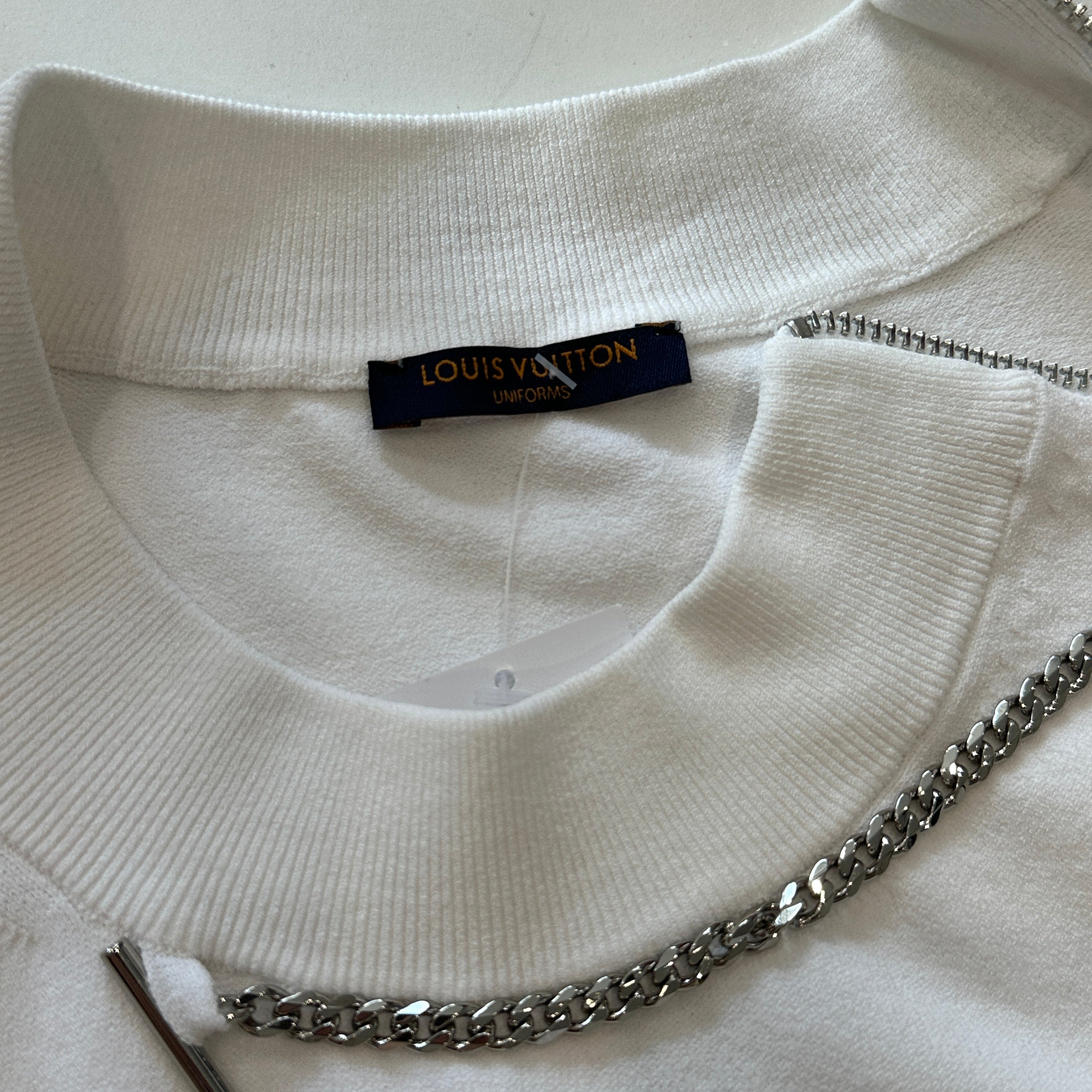 Louis Vuitton Uniform Long Sleeve Top with Chain Applique (RRP £495) | Authentic Preloved
