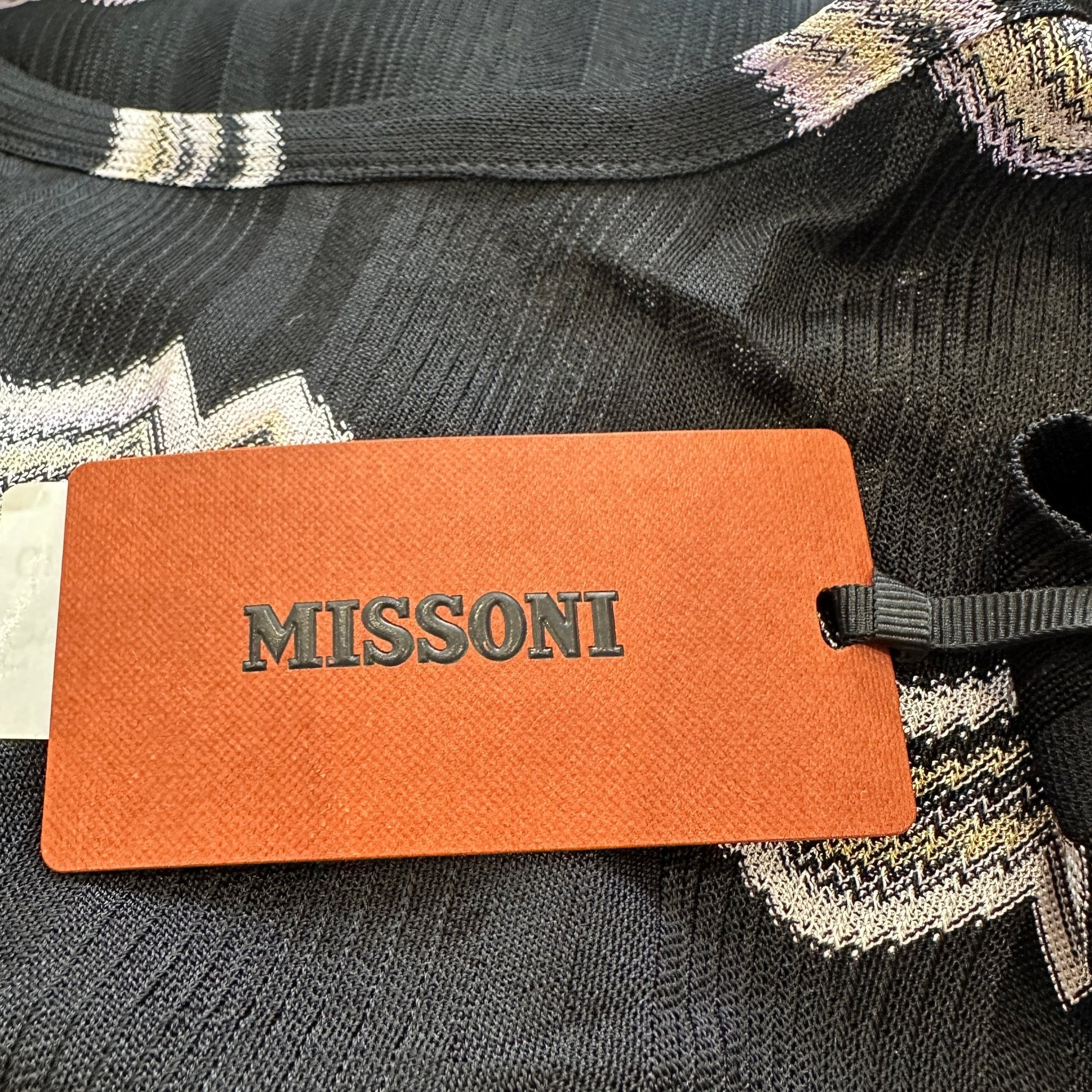 NEW Missoni Black Zigzag Short Sleeve Dress RRP £700 | Authentic Preloved